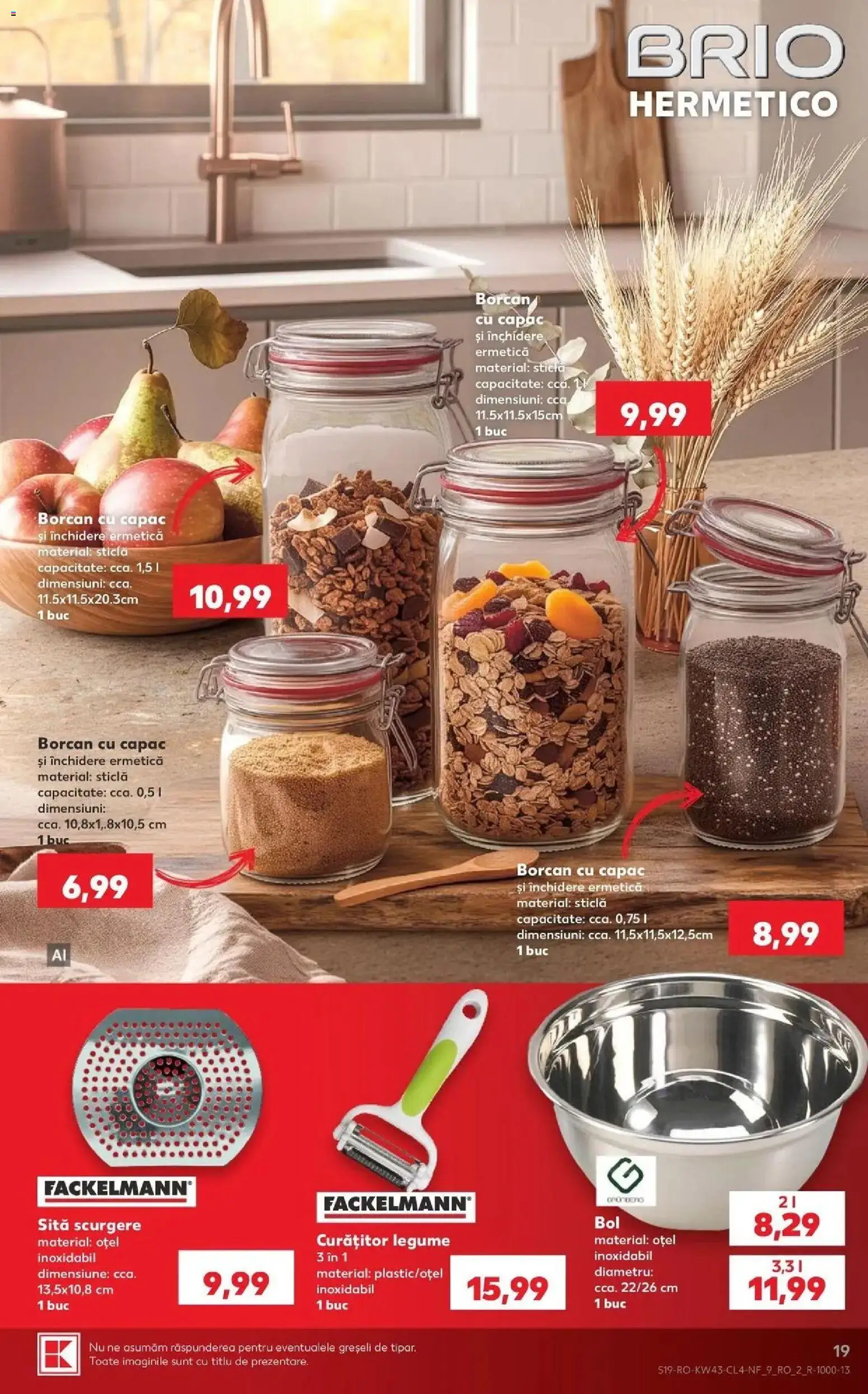 Noul catalog Kaufland – valabil de la 21.10.2026 | Pagină: 19 | Produse: Sită, Borcan, Legume