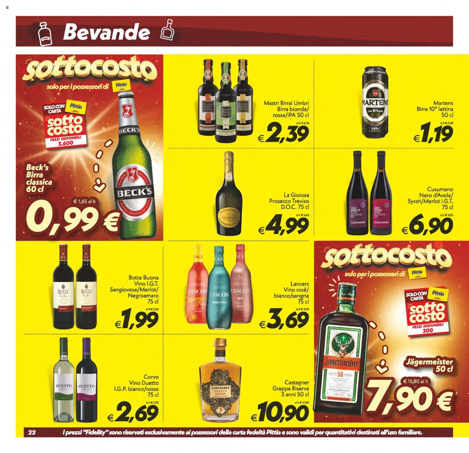 Volantino SuperConveniente del 13/10/2026 | Pagina: 22 | Prodotti: Birra, Bevande, Vino, Jägermeister