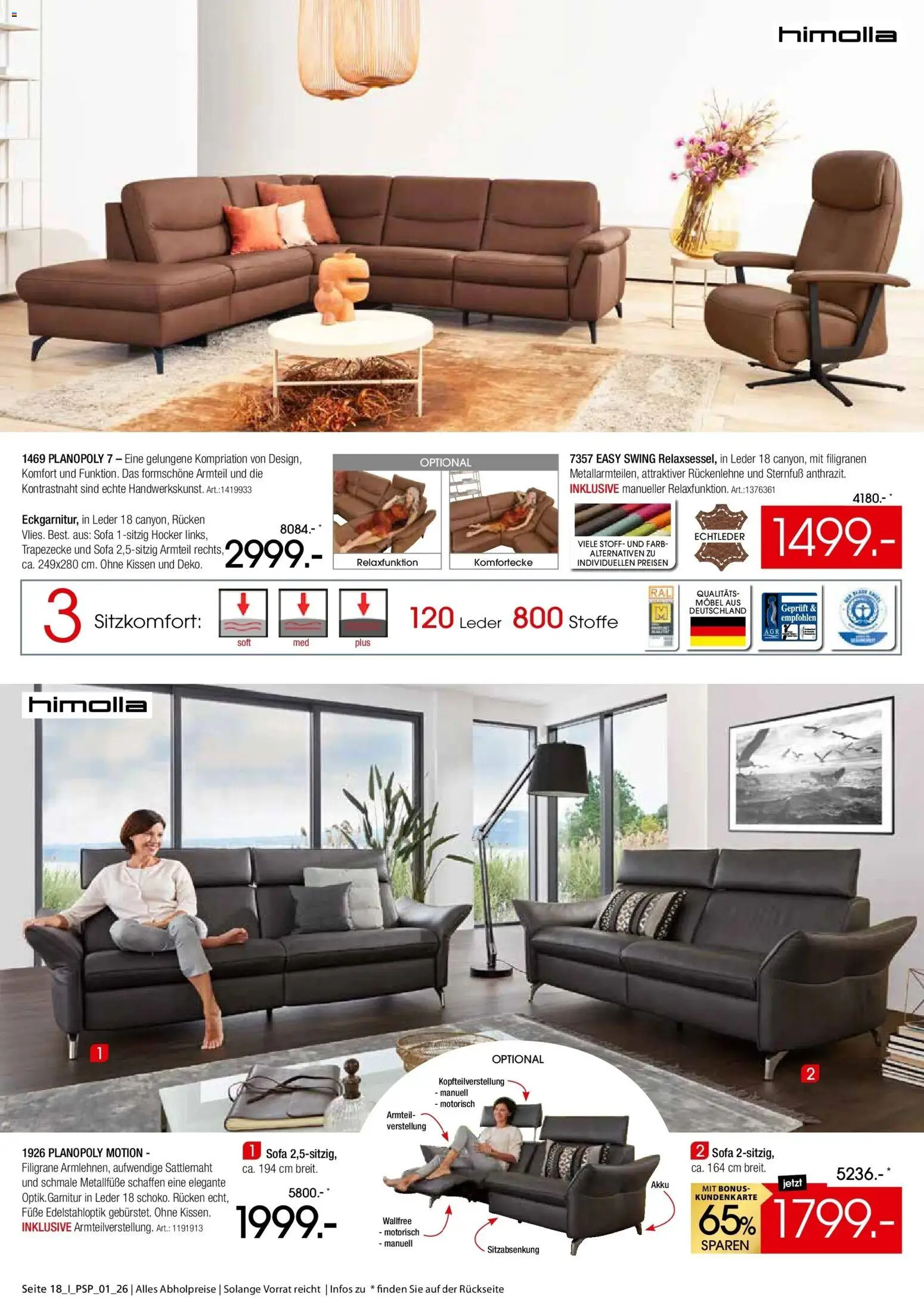 Zurbrüggen - Zurbrüggen: Polstermöbel Spezial (ab 26.10.2026) zum Blättern | Seite: 18 | Produkte: Hocker, Kissen, Sofa