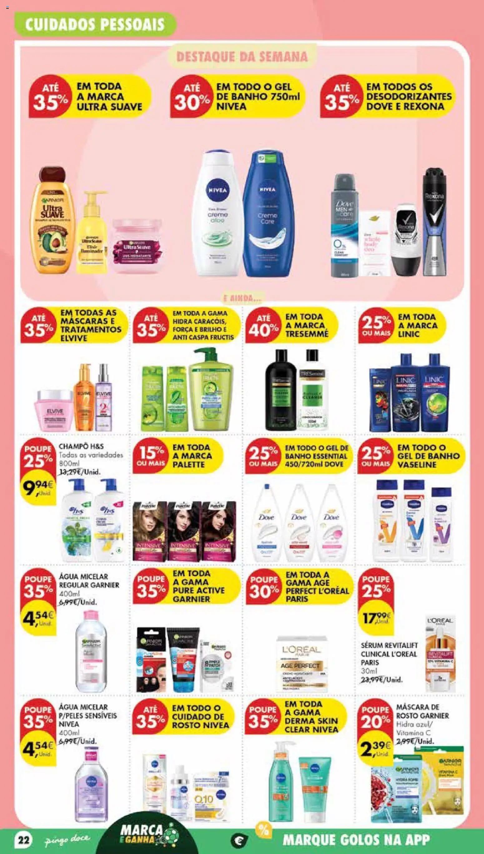 Pingo Doce Poupe Esta Semana Madeira │ válido de 07/07/2026 | Página: 22 | Produtos: Agua, Água micelar, Gel de banho, Sérum