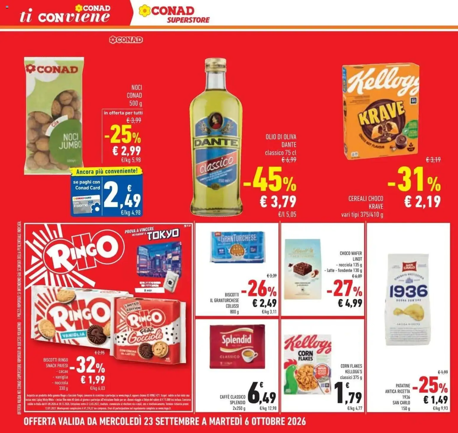 Anteprima volantino Conad dal 23/09/2026 prossima settimana | Pagina: 28 | Prodotti: Lindt, Olio, Cacao, Olio di Oliva