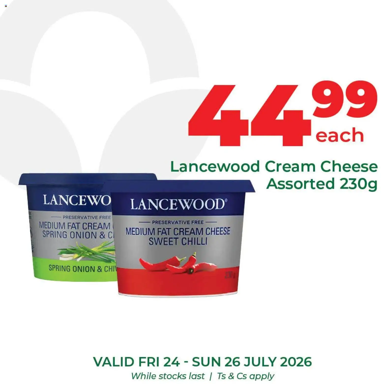 New Food Lover's Market catalogue – valid from 24/07/2026 | Page: 5 | Products: Cheese, Cream, Preservative, Chilli