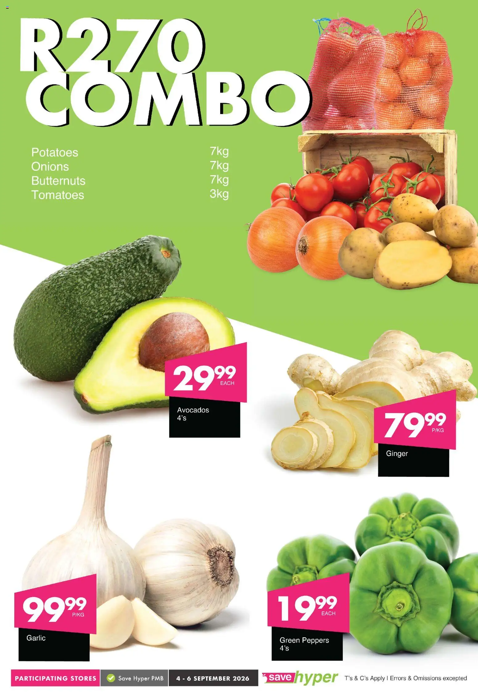 New Save catalogue – valid from 04/09/2026 | Page: 5 | Products: Tomatoes, Potatoes, Onions, Garlic