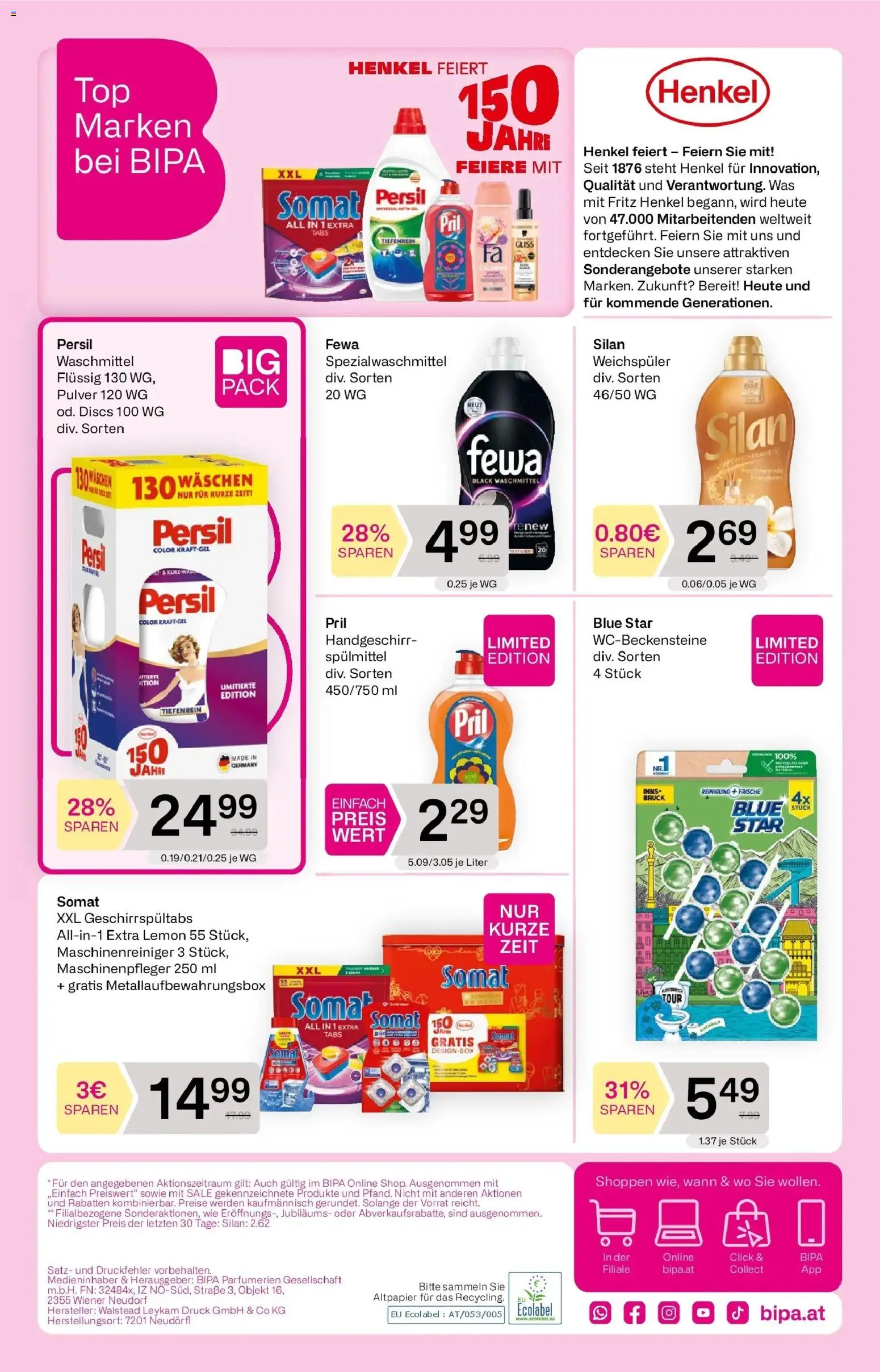 Bipa - BIPA: Flugblatt - gültig bis 02.09.2026 von 20.08.2026 - Aktuelle Angebote | Seite: 6 | Produkte: Geschirrspültabs, Weichspüler, Waschmittel