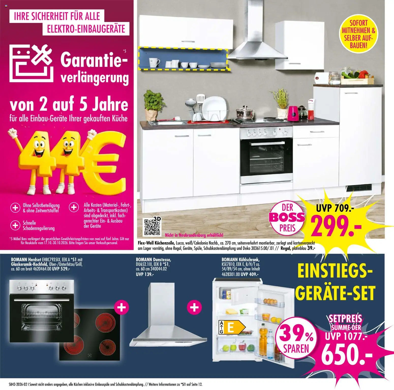 SB Möbel Boss Prospekt – gültig ab 17.10.2026 | Seite: 2 | Produkte: Küche, Kuchen
