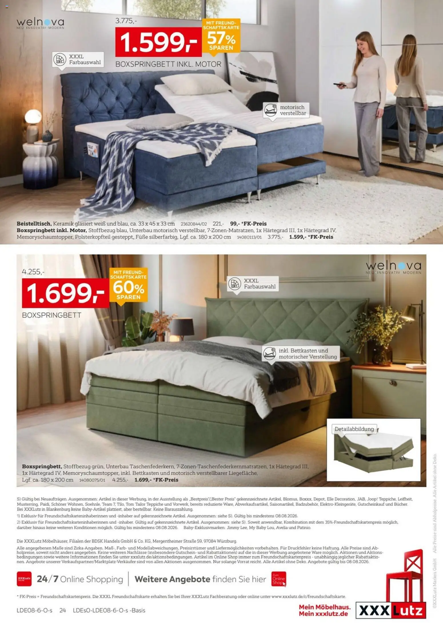 XXXLutz Schlafen Spezial – gültig ab 25.07.2026 | Seite: 24 | Produkte: Boxspringbett