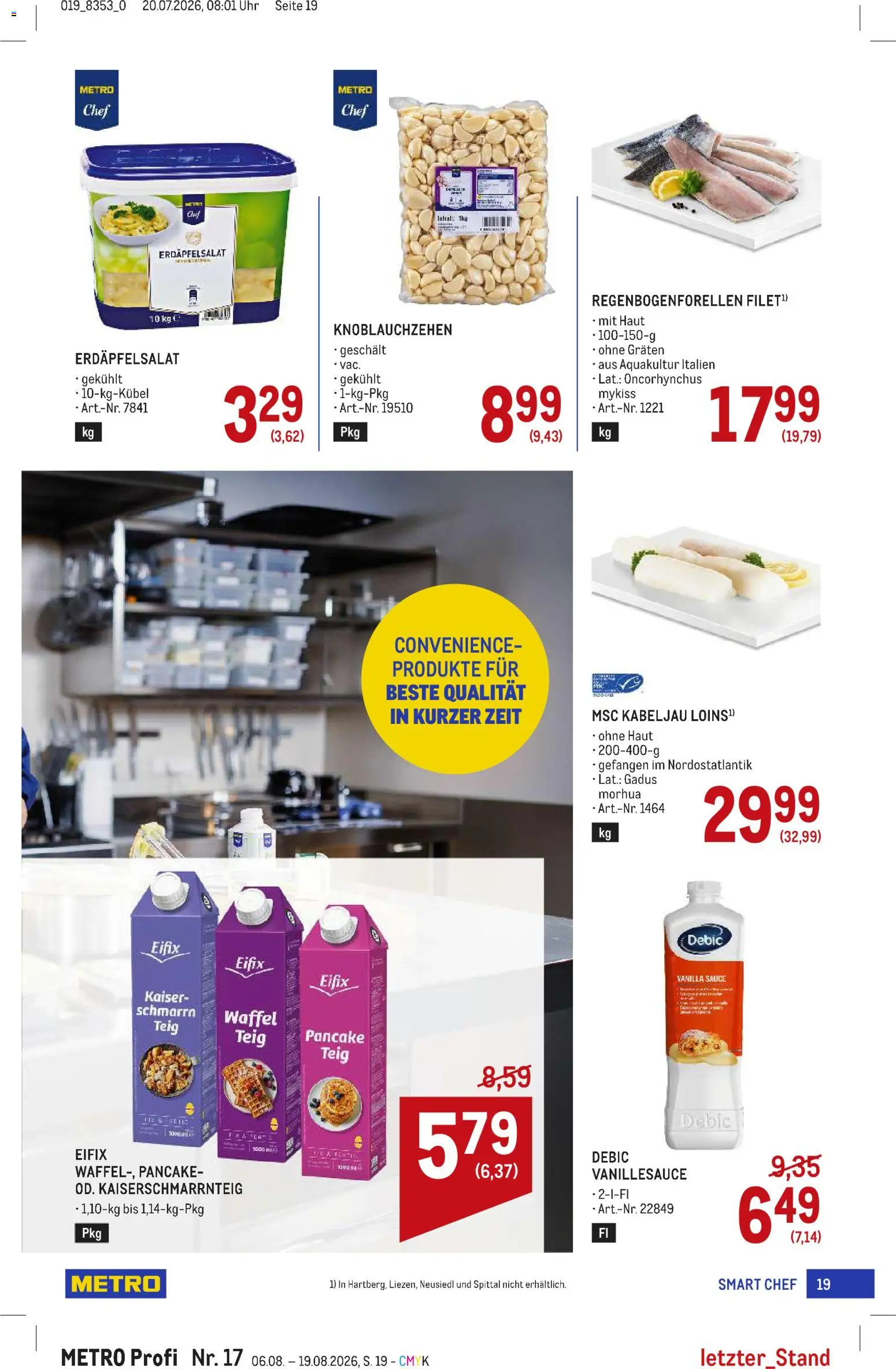 Metro angebote Profi gültig ab 06.08.2026 | Seite: 19 | Produkte: Waffel, Uhr