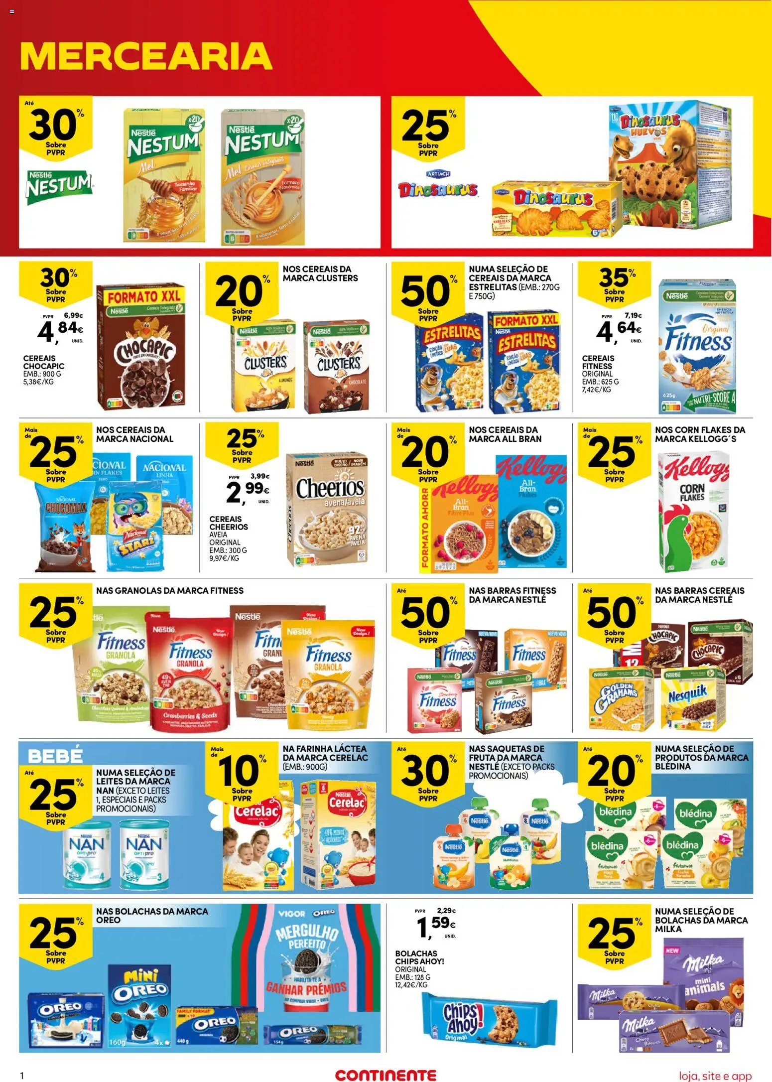 Continente Semanal Continente Bom Dia │ válido de 16.06.2026 | Página: 14 | Produtos: Aveia, Bolachas milka, Granola, Chocolate