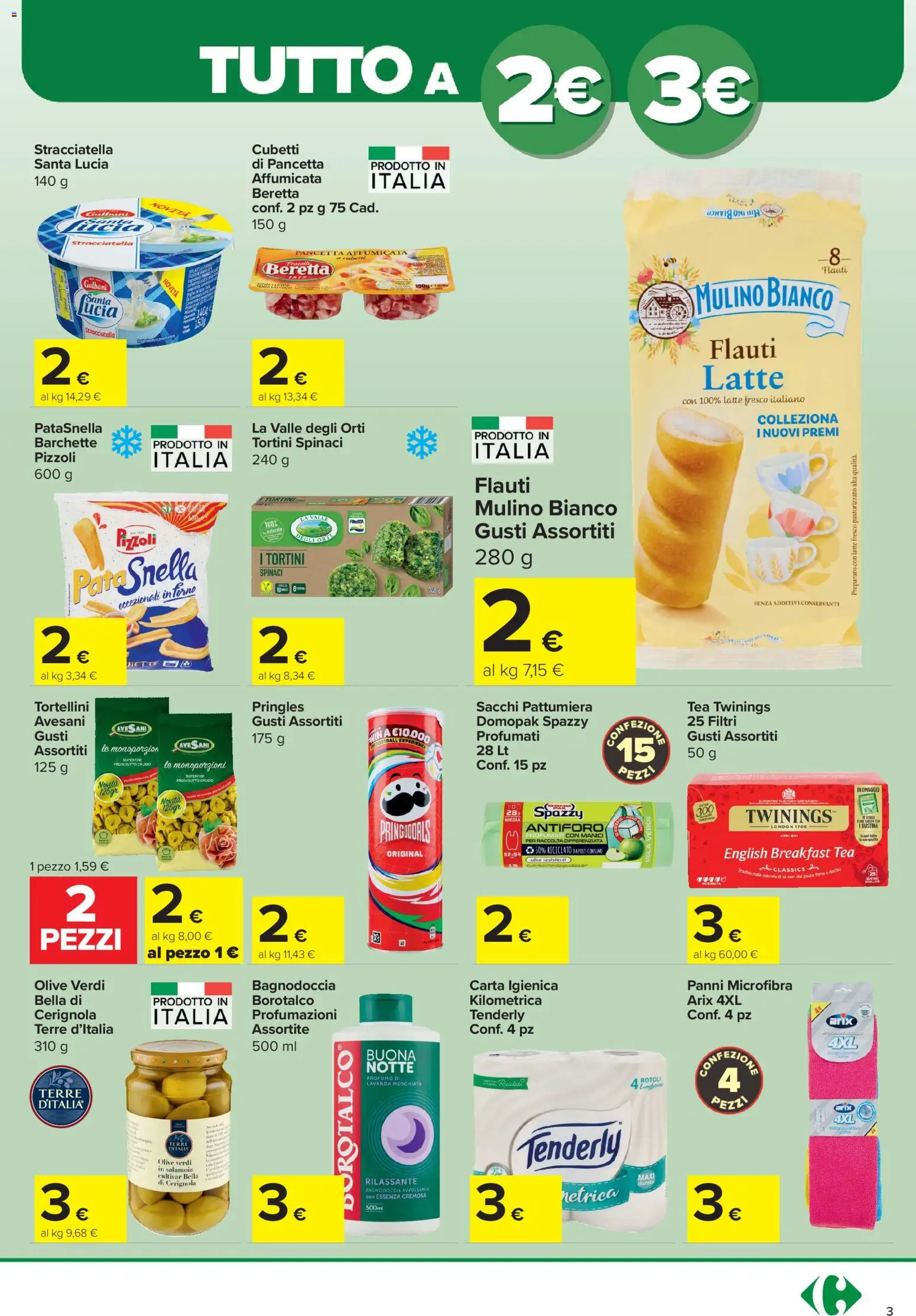 Volantino Carrefour del 22/10/2026 | Pagina: 3 | Prodotti: Prosciutto Crudo, Lavanda, Stracciatella, Profumo