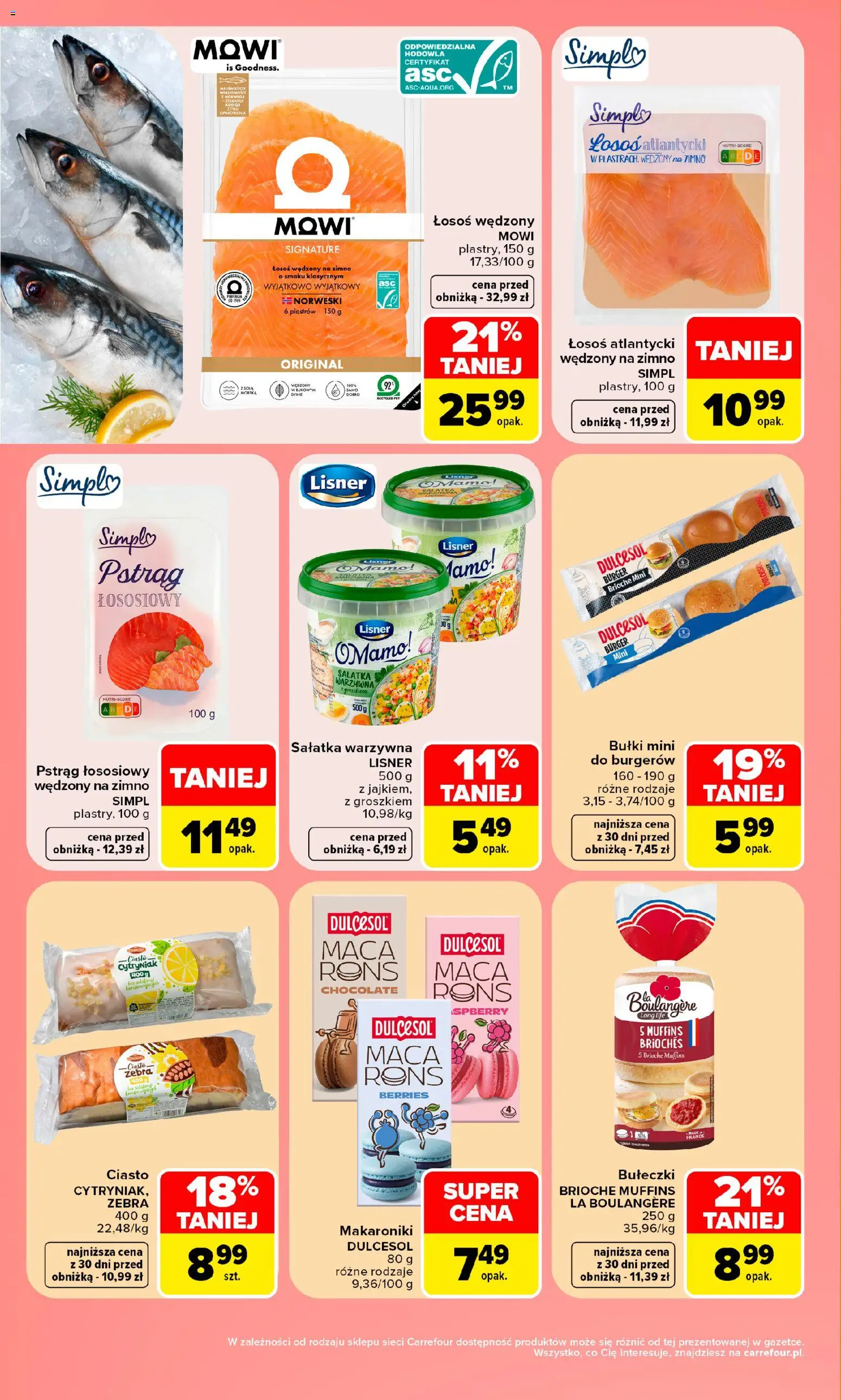 Carrefour gazetka - Weź to na świeżo od 14.09.2026 | Strona: 4 | Produkty: Bułki, Łosoś atlantycki, Pstrąg łososiowy, Łosoś