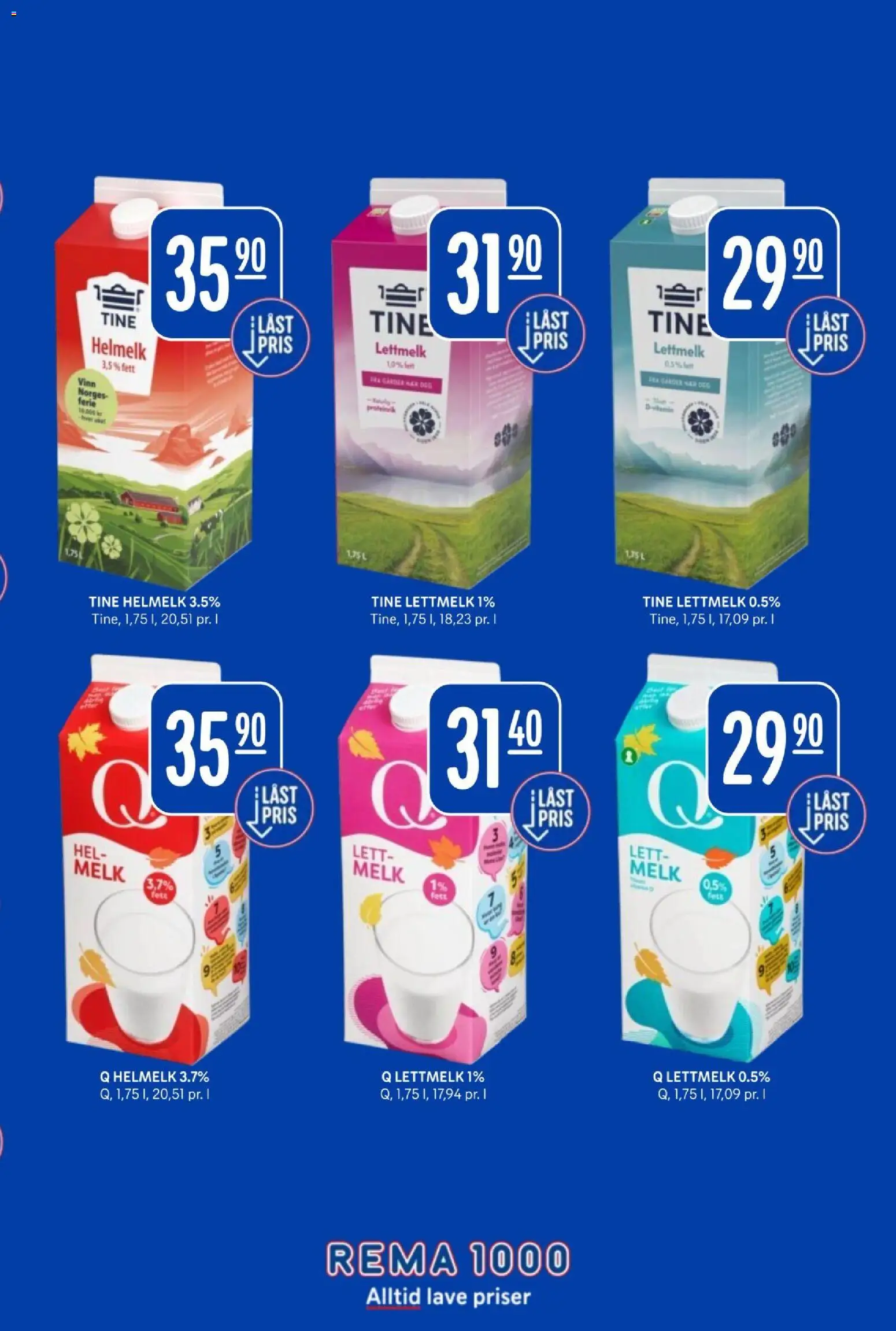 {H1} | Side: 13 | Produkter: Melk, Lettmelk, Helmelk