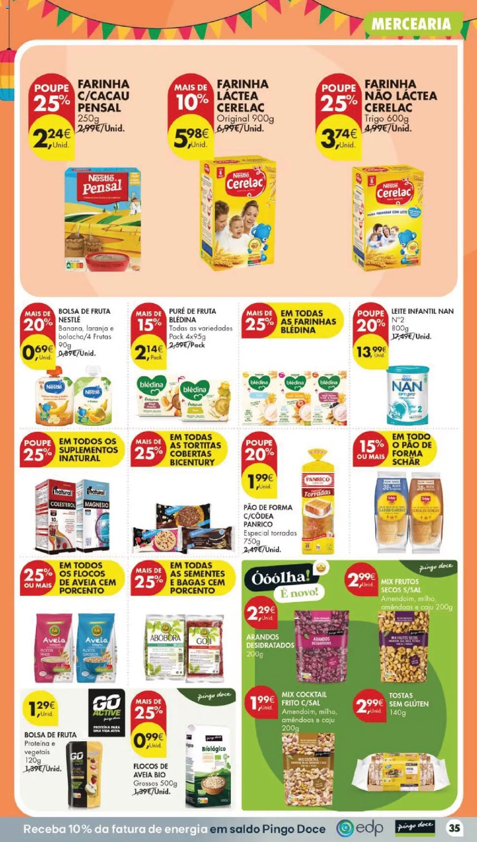 Pingo Doce folheto │ válido de 09.06.2026 | Página: 37 | Produtos: Farinha láctea, Nestlé, Flocos, Proteina