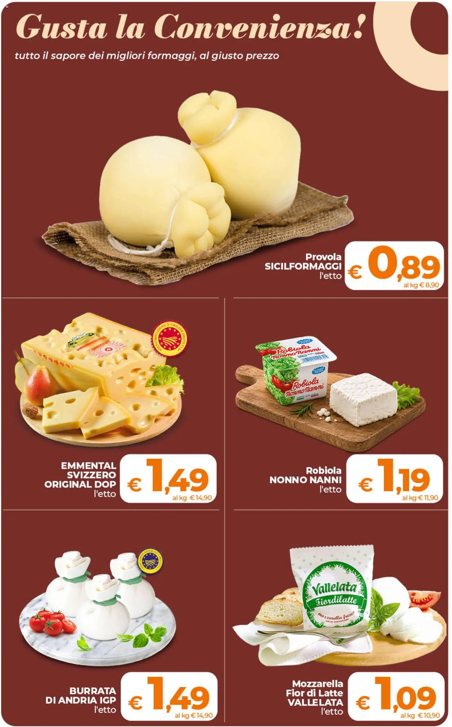 Volantino Ipercoop del 11/08/2026 | Pagina: 23 | Prodotti: Latte, Robiola, Burrata, Emmental