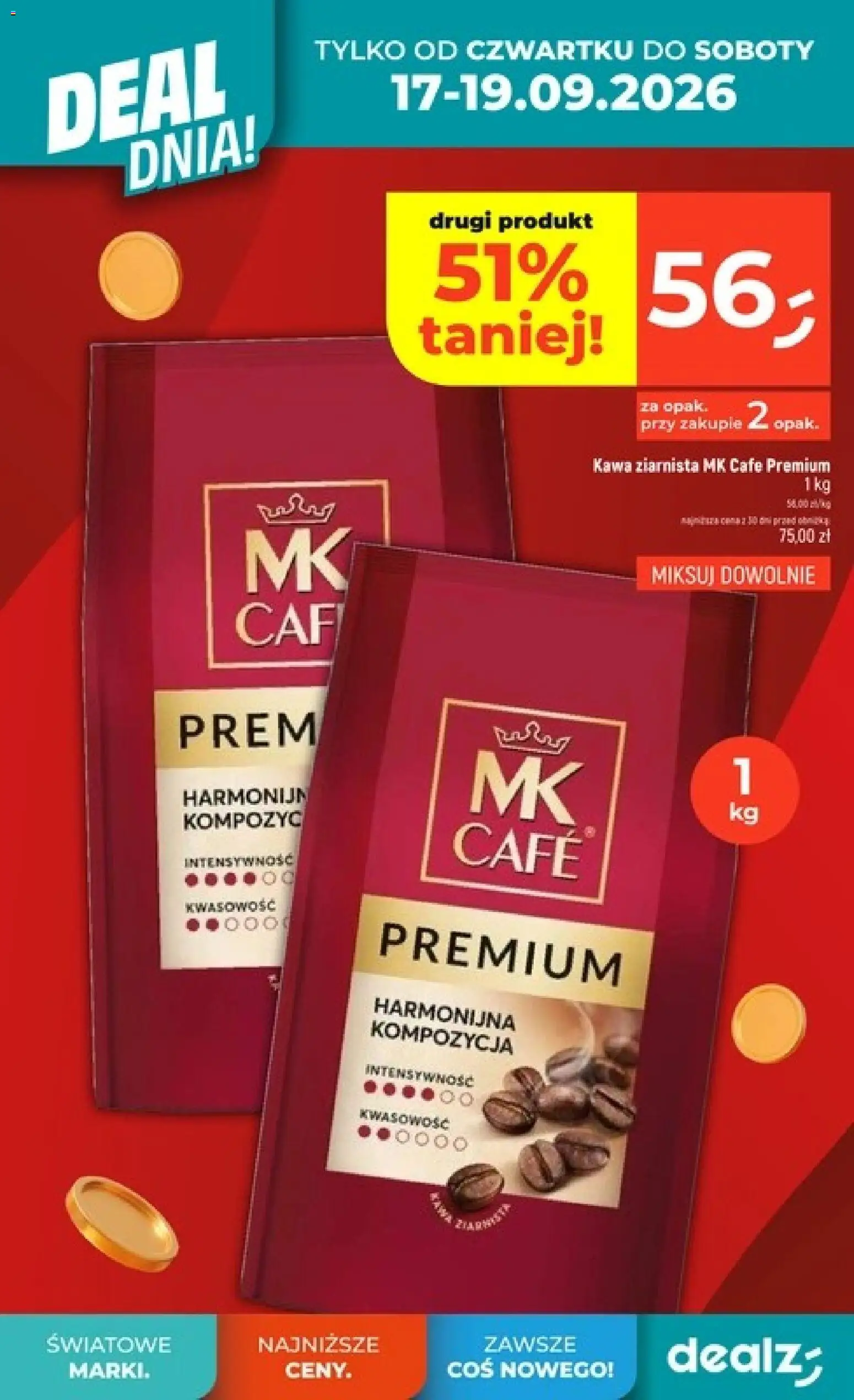 Dealz gazetka - Deal dnia od 17.09.2026 | Strona: 4 | Produkty: Kawa ziarnista, Kawa
