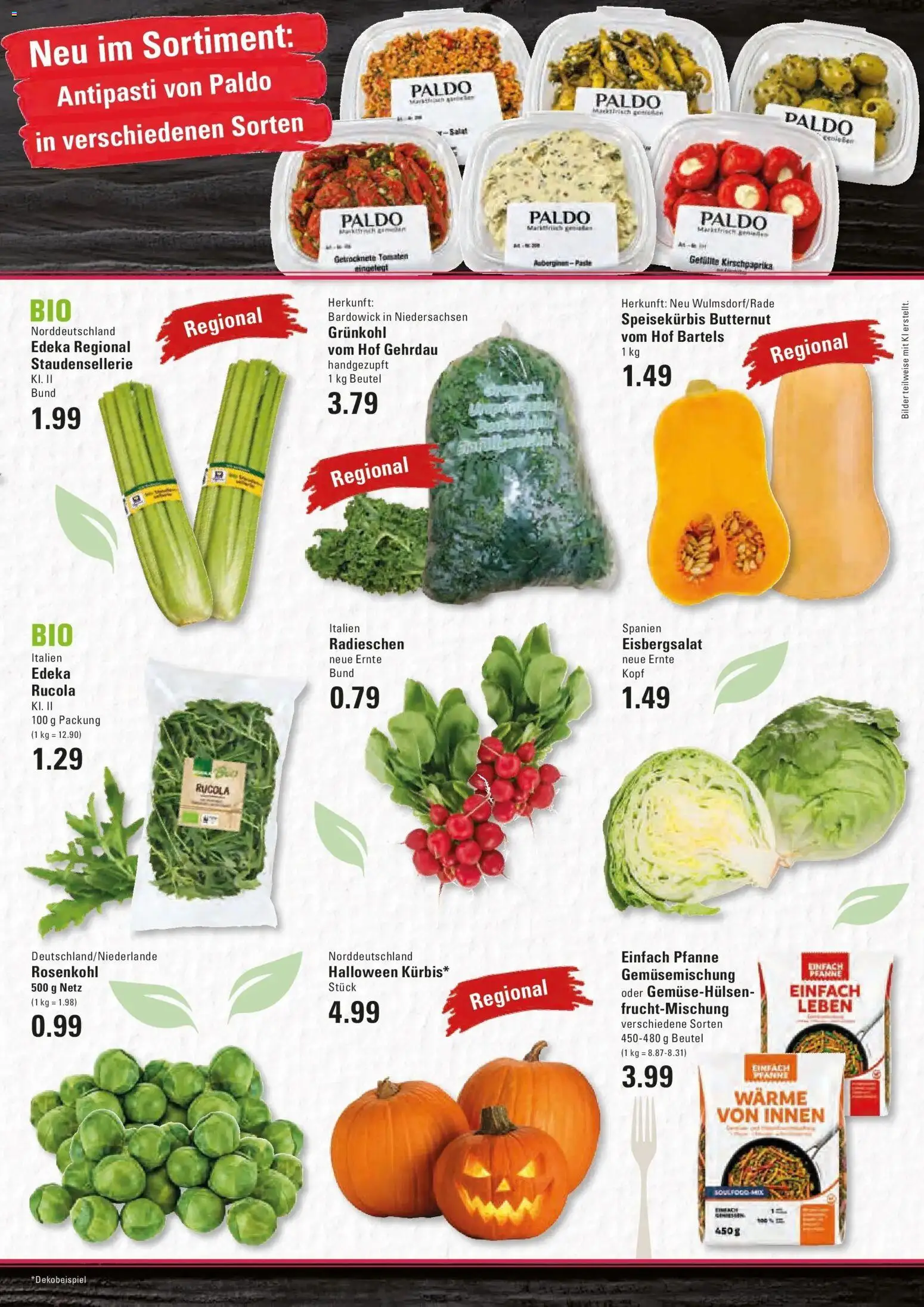 Edeka Prospekt Hamburg (ab 19.10.2026) » Angebote Online | Seite: 3 | Produkte: Rucola, Tomaten, Eisbergsalat, Bilder