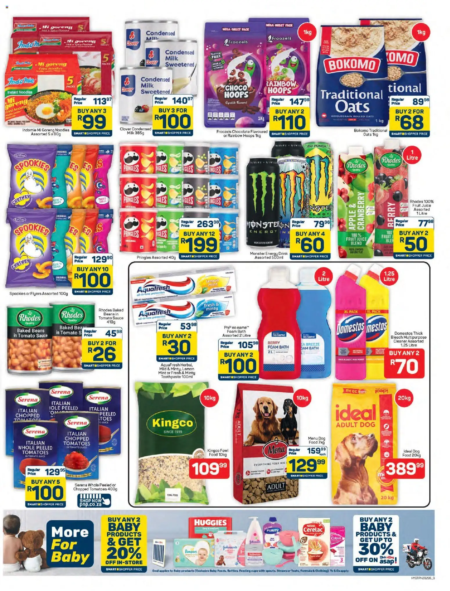New Pick n Pay catalogue – valid from 16.06.2026 | Page: 3 | Products: Oats, Chocolate, Juice, Tomato sauce