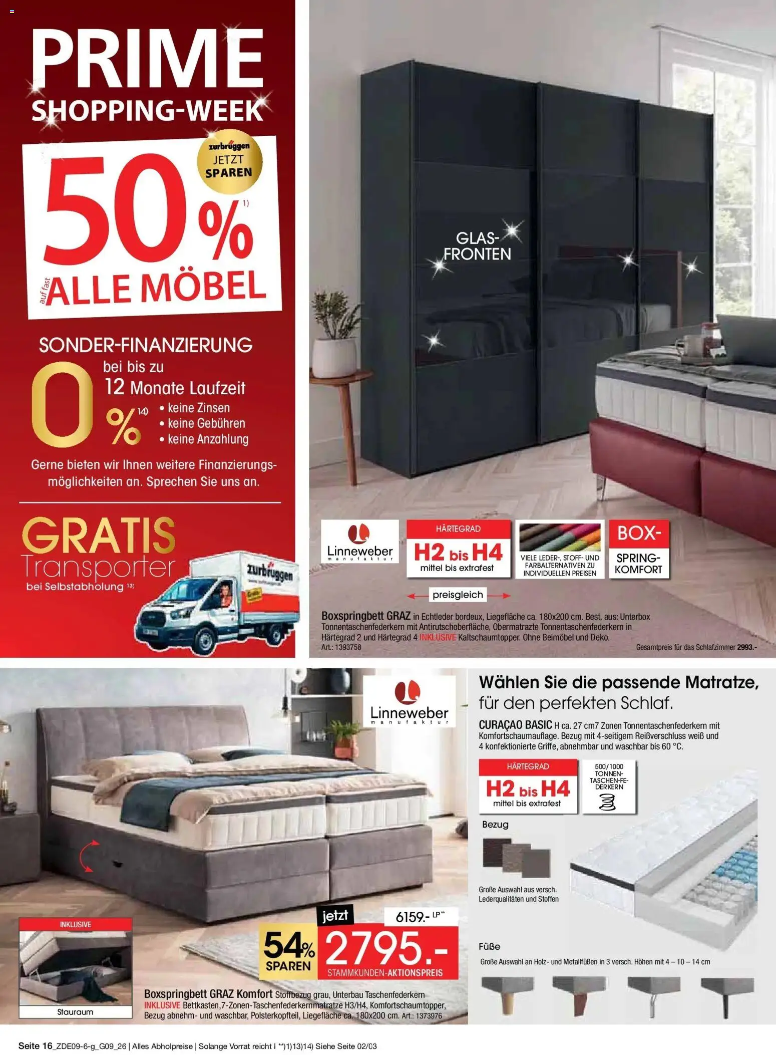 Zurbrüggen Prime Shopping week – gültig ab 12.09.2026 | Seite: 18 | Produkte: Boxspringbett, Box