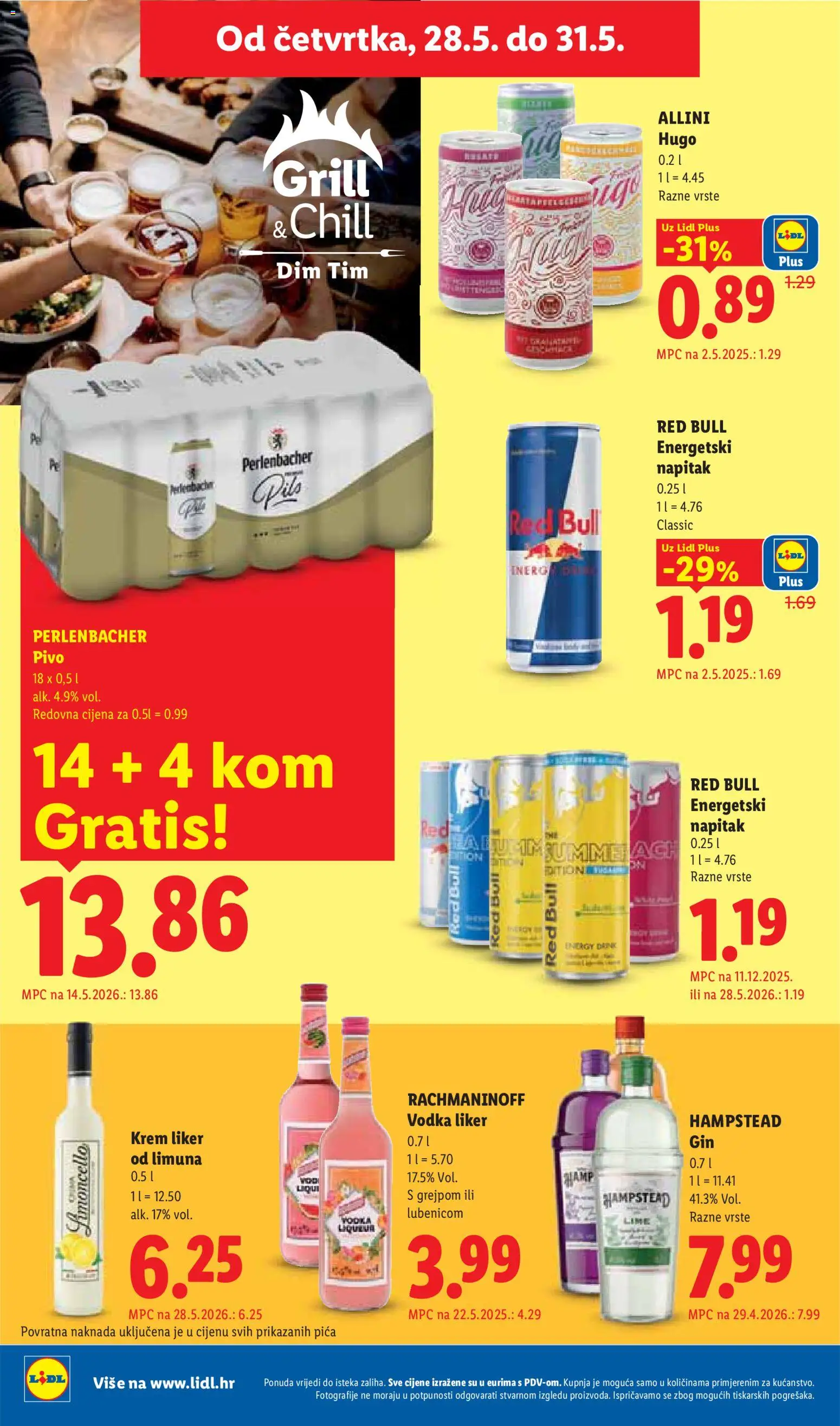 Lidl katalog | vrijedi od 25.05.2026 | Stranica: 64 | Proizvodi: Pica, Gin, Liker, Vodka