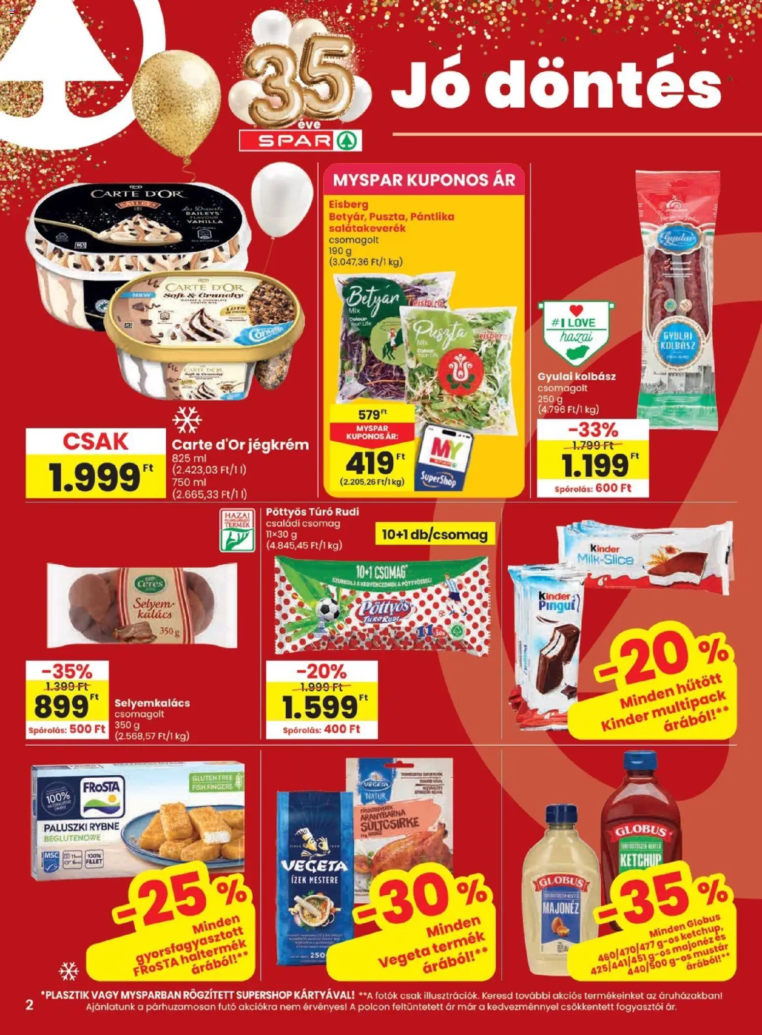 Spar akciós ujság - amely érvényes a következő dátumtól: 14.05.2026 | Oldal: 2 | Termékek: Kalács, Túró, Mustár, Majonéz