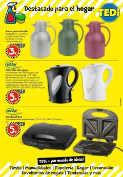 Vista previa TEDi folleto válido desde el 18.06.2026 | Página: 15 | Productos: Café, Cable, Sandwichera