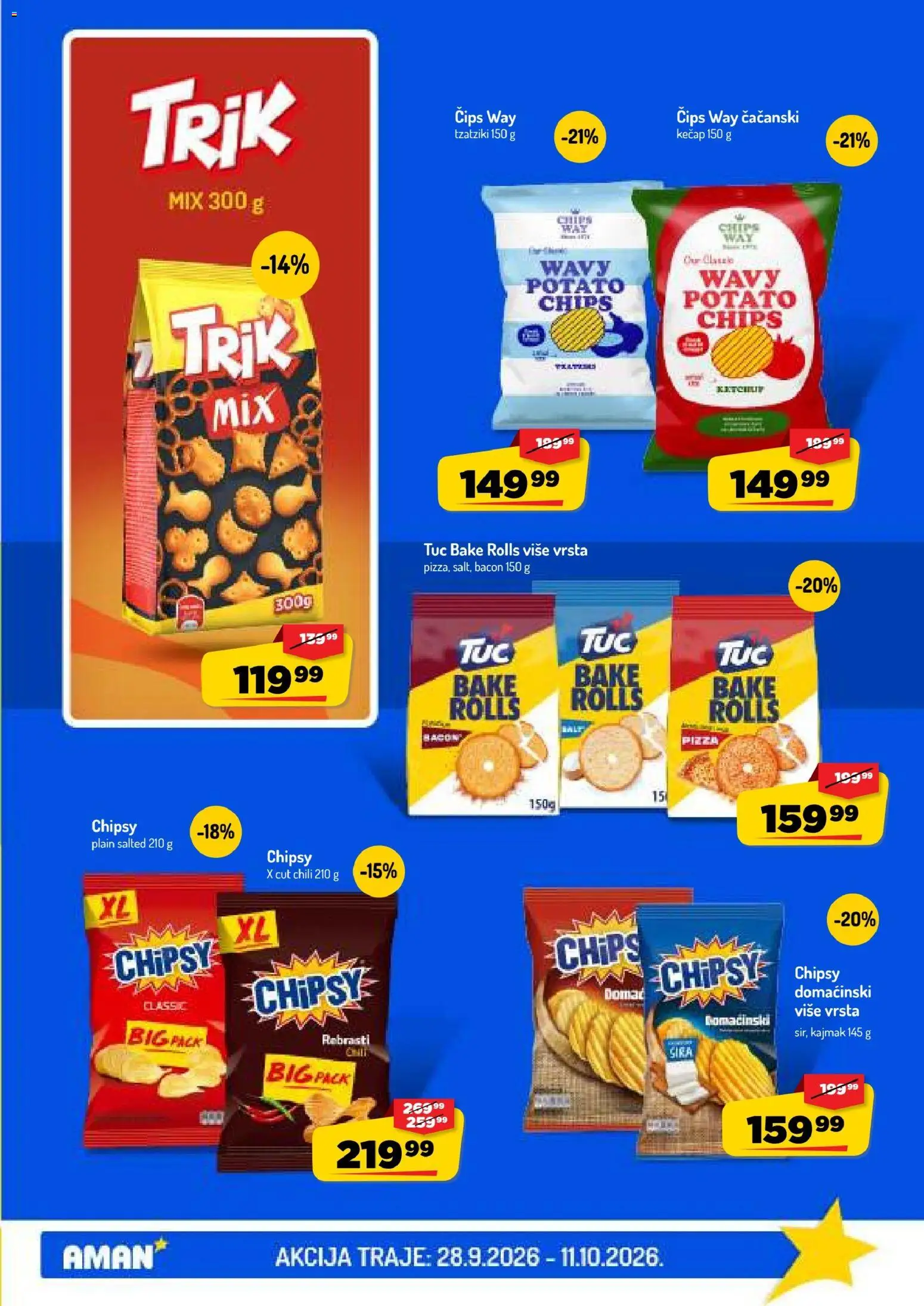 Aman katalog - važi od 28.09.2026 | Strana: 31 | Proizvode: Čips, Kečap, Tuc, Kajmak