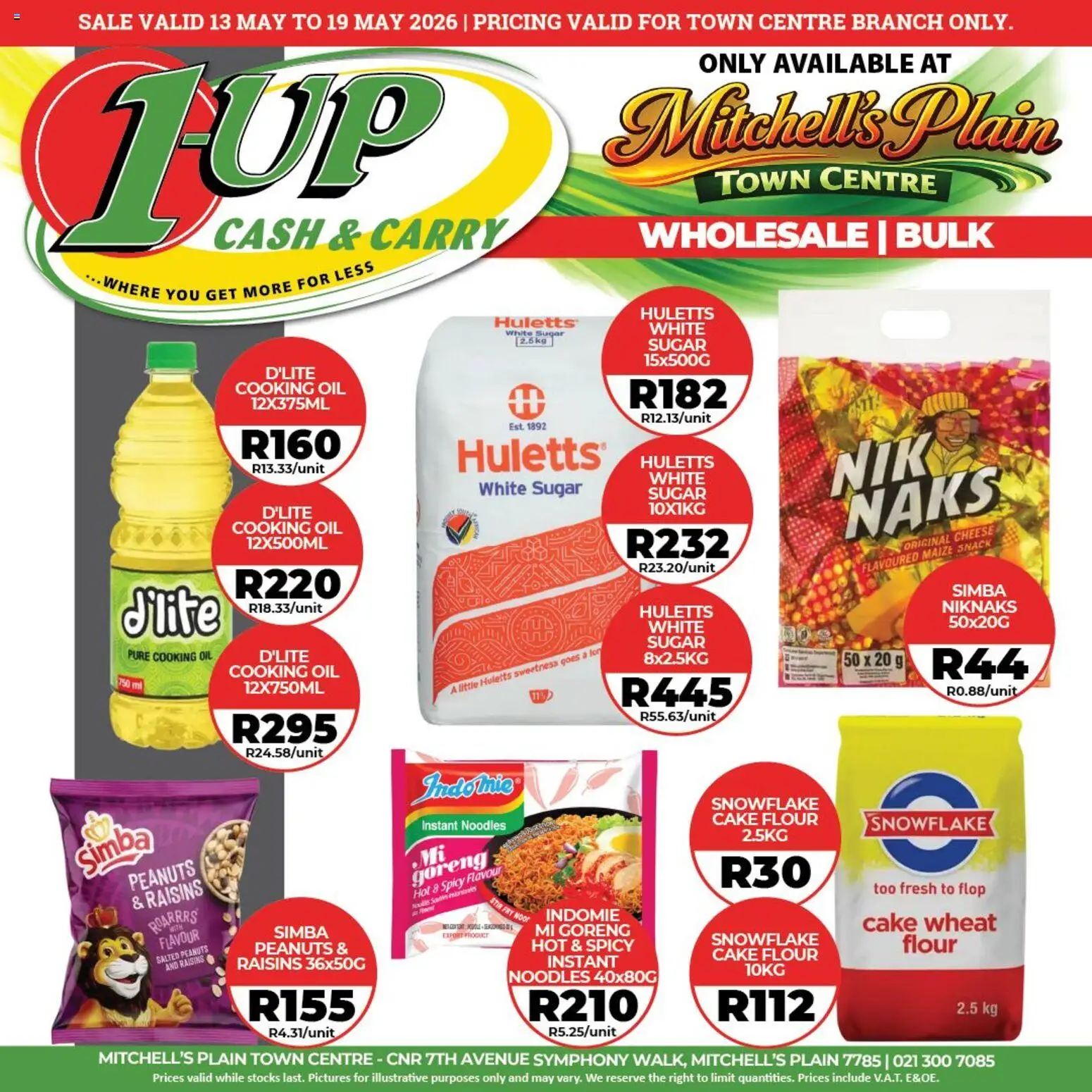 New 1UP Cash & Carry catalogue – valid from 13.05.2026 | Page: 2 | Products: Cheese, Oil, Noodles, Peanuts