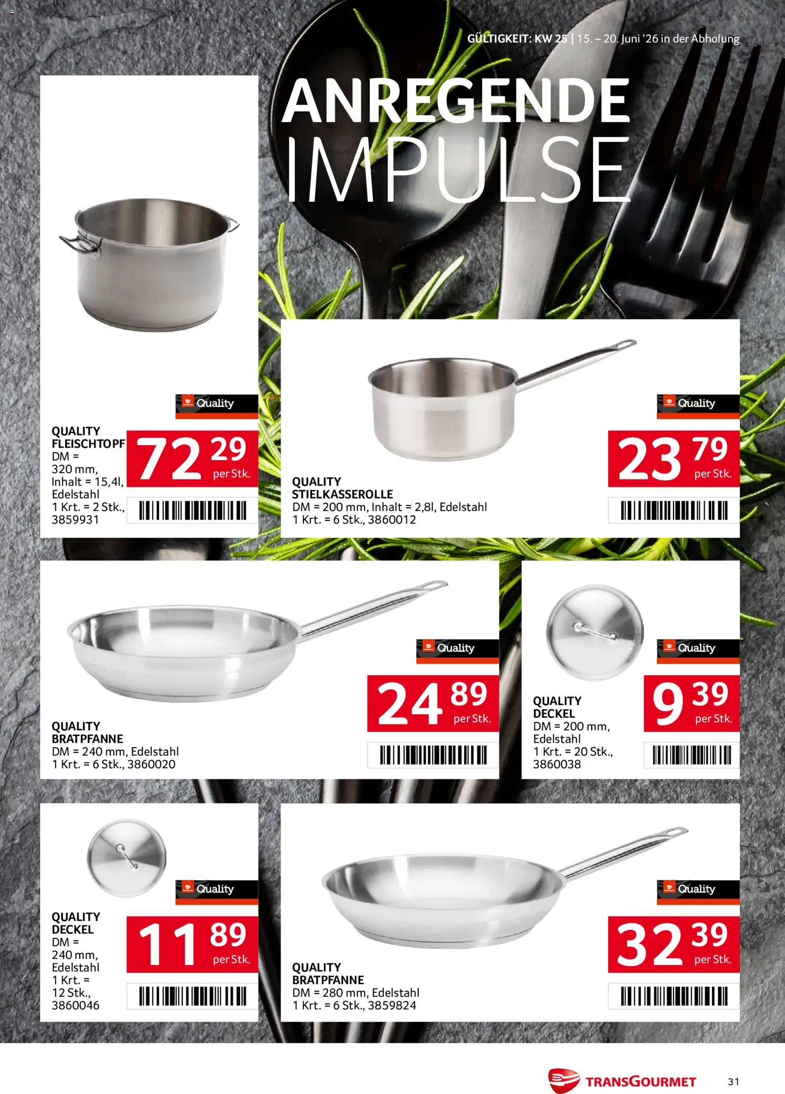 Transgourmet Flugblatt gültig ab 15.06.2026 | Seite: 31