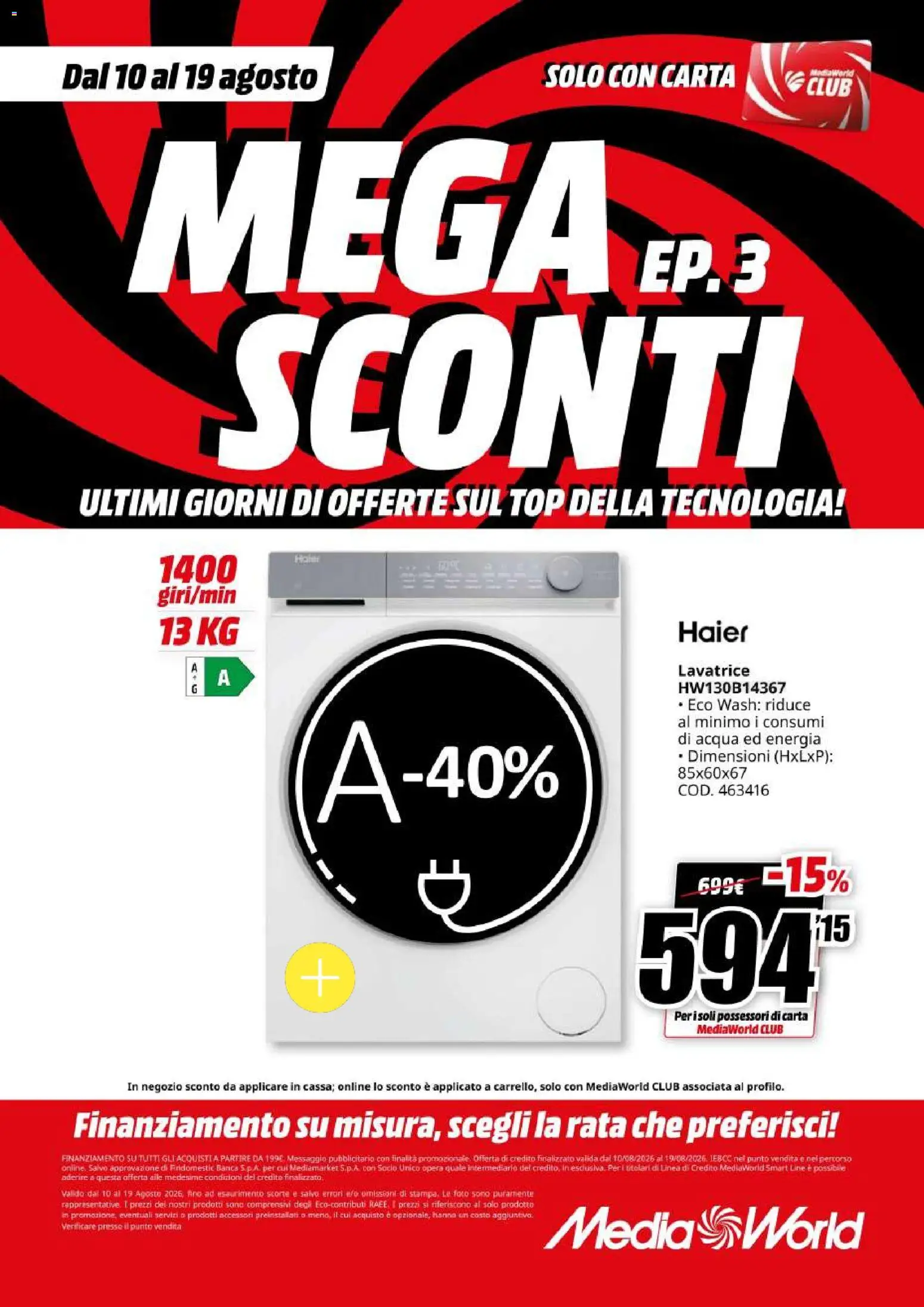 Volantino Media World del 10/08/2026 | Pagina: 46