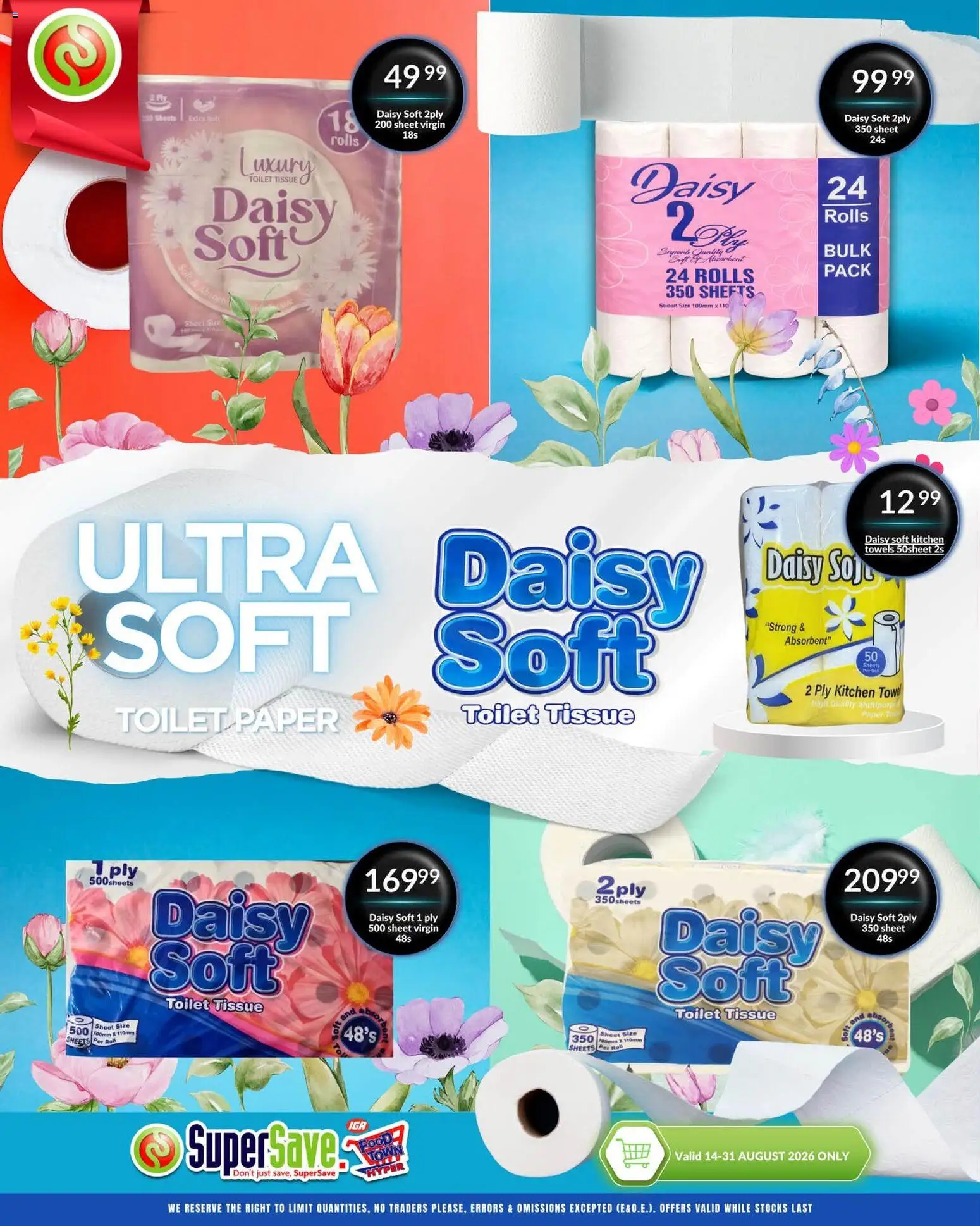 New Super Save catalogue – valid from 21/08/2026 | Page: 4 | Products: Towels, Toilet, Paper, Toilet paper
