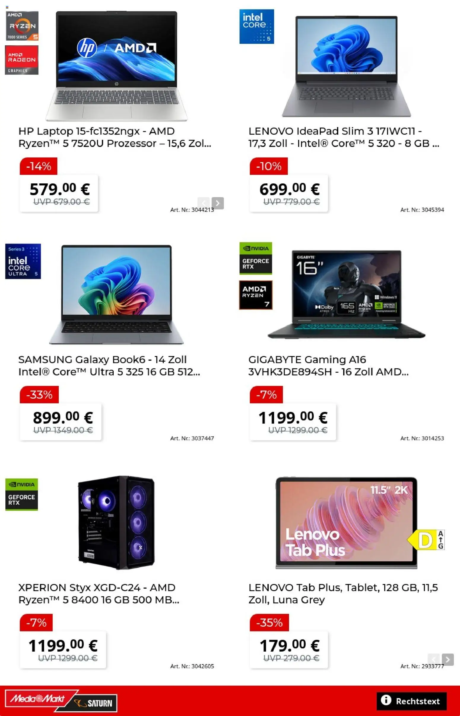 Media Markt Prospekt – gültig ab 10.08.2026 | Seite: 16 | Produkte: Lenovo, HP, Samsung, Laptop