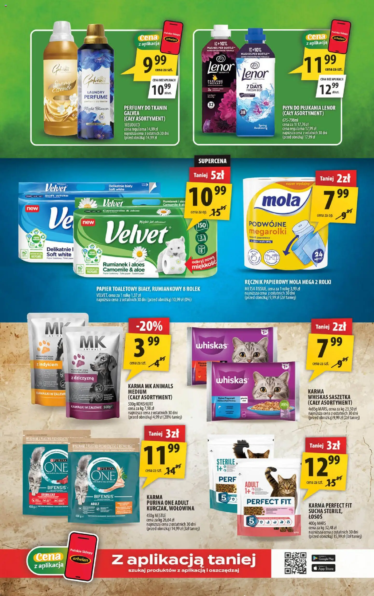 Arhelan gazetka od 09.10.2026 | Strona: 17 | Produkty: Rumianek, Whiskas, Purina one, Płyn do płukania Lenor