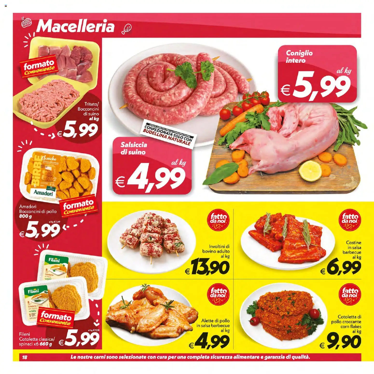 Volantino SuperConveniente del 07/07/2026 | Pagina: 18 | Prodotti: Pollo, Salsa, Barbecue, Spinaci
