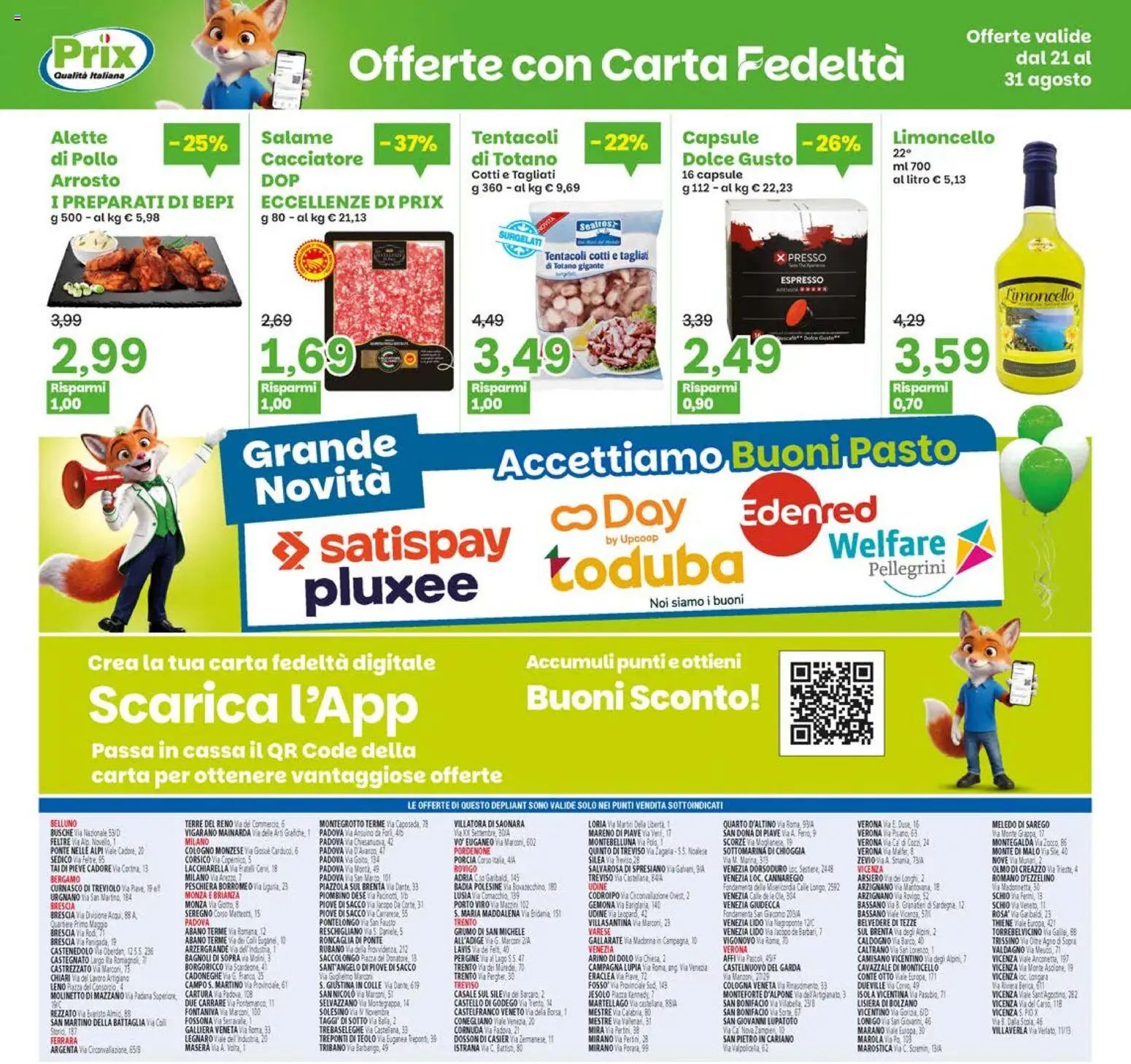 Volantino Prix del 21/08/2026 | Pagina: 18 | Prodotti: Arrosto, Pollo, Polo, Grappa