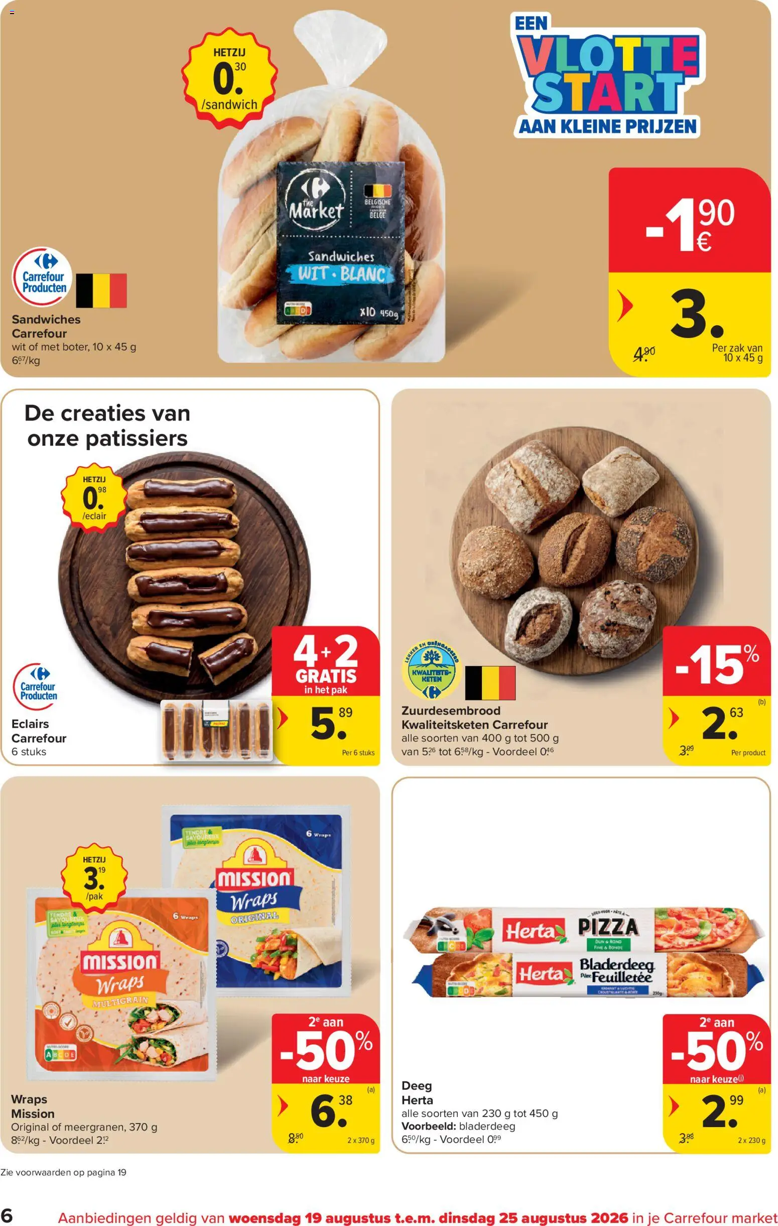 {H1} | Pagina: 6 | Producten: Pizza, Sandwich, Zak, Deeg