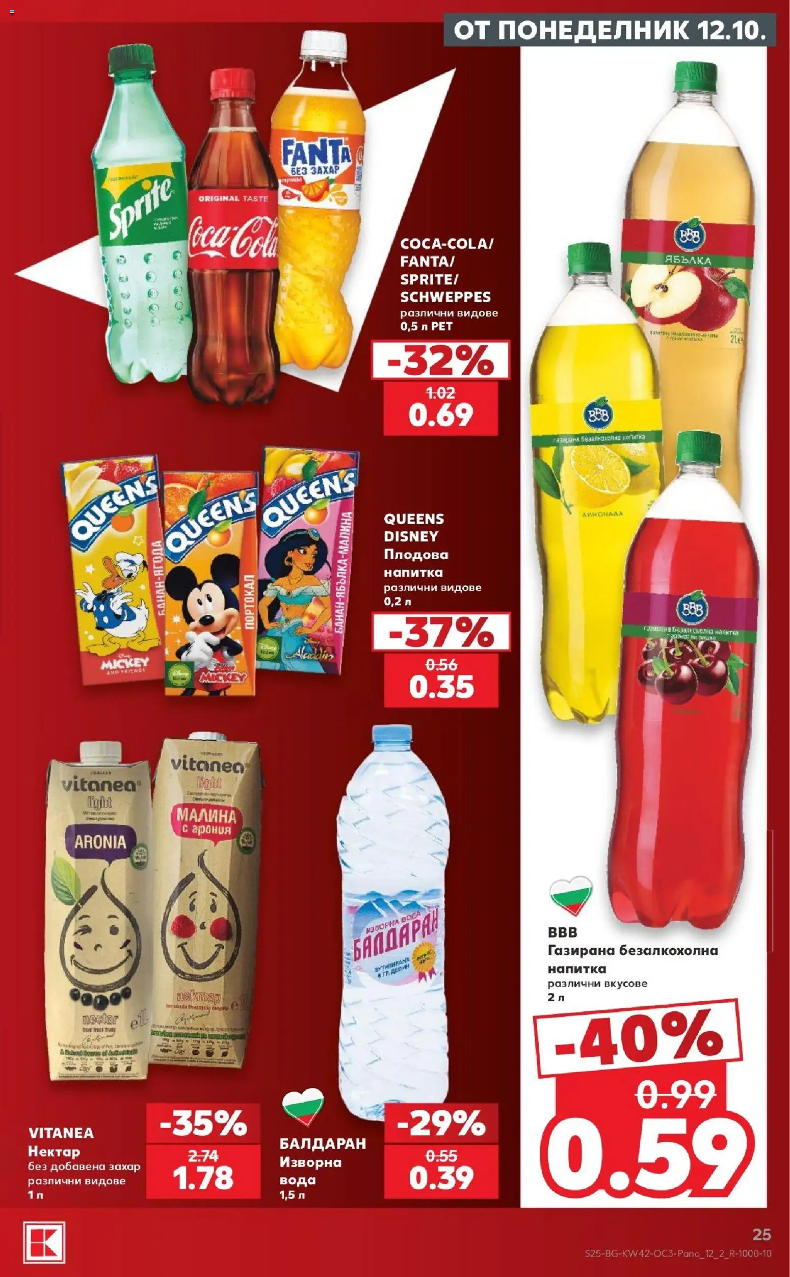 {H1} | Страница: 25 | Продукти: Sprite, Портокал, Лимонада, Напитка
