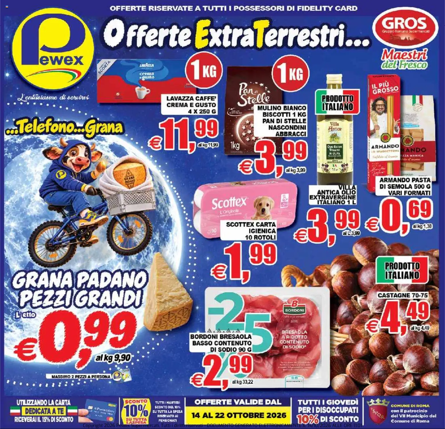 Volantino Pewex del 14/10/2026 | Pagina: 1 | Prodotti: Crema, Tè, Pasta, Basso