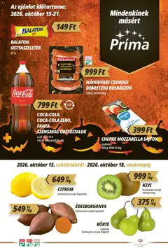 CBA Príma akciós újság - amely érvényes a következő dátumtól: 2026.10.15.
