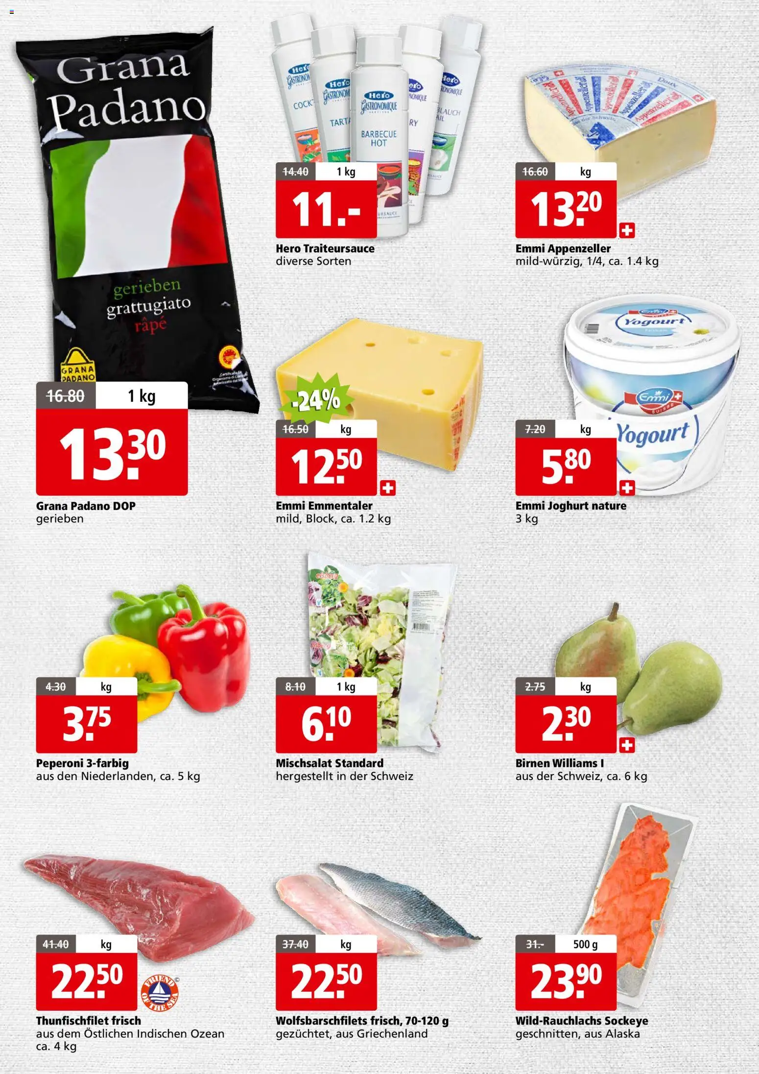 Aligro aktionen Business Schlieren, Gossau SG, Frauenfeld, Rapperswil-Jona, Sargans, Bern – gültig ab 07.09.2026 | Seite: 2 | Produkte: Grana Padano, Joghurt, Birnen