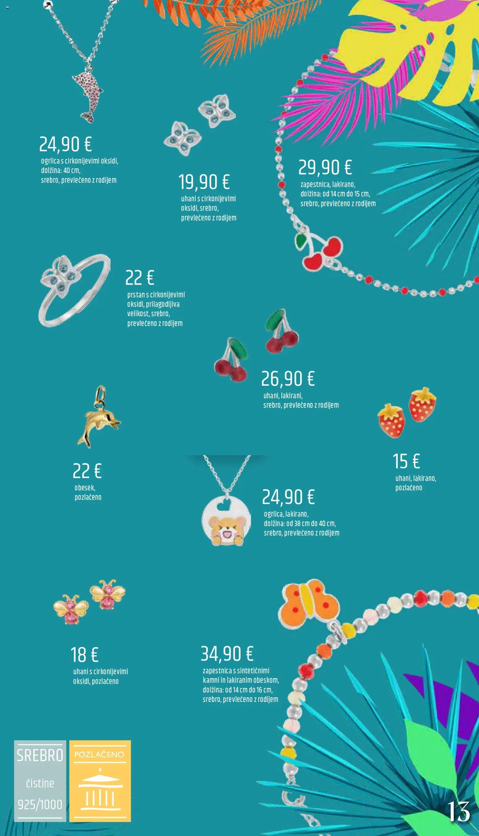 Novi E.leclerc katalog ponudbe – veljaven od 05.06.2026 | Stran: 13 | Izdelki: Prstan, Uhani