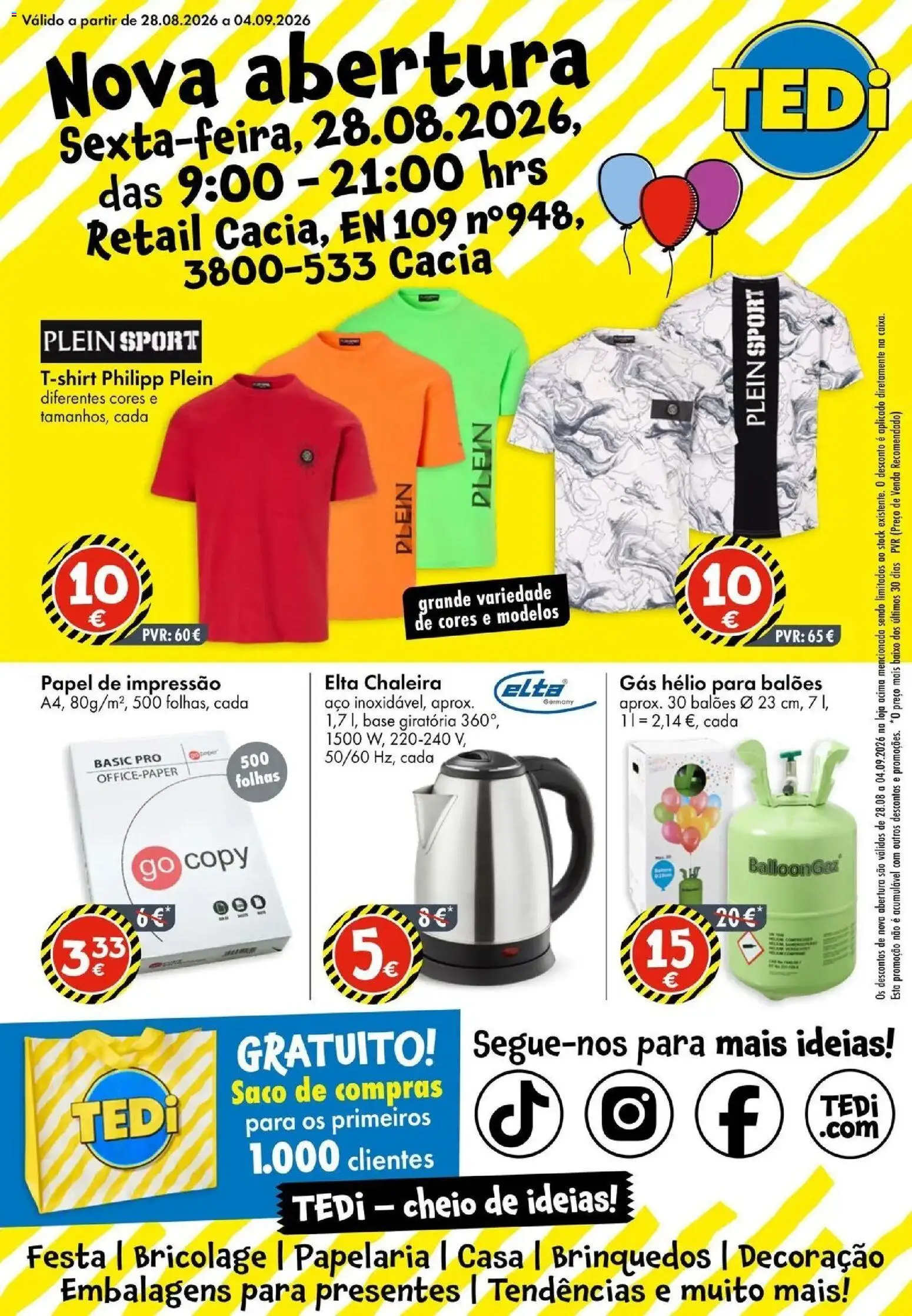 TEDi folheto - Guimarães » de 25/08/2026 - 31/08/2026 | Página: 1 | Produtos: Chaleira, Base, Decoração, Brinquedos