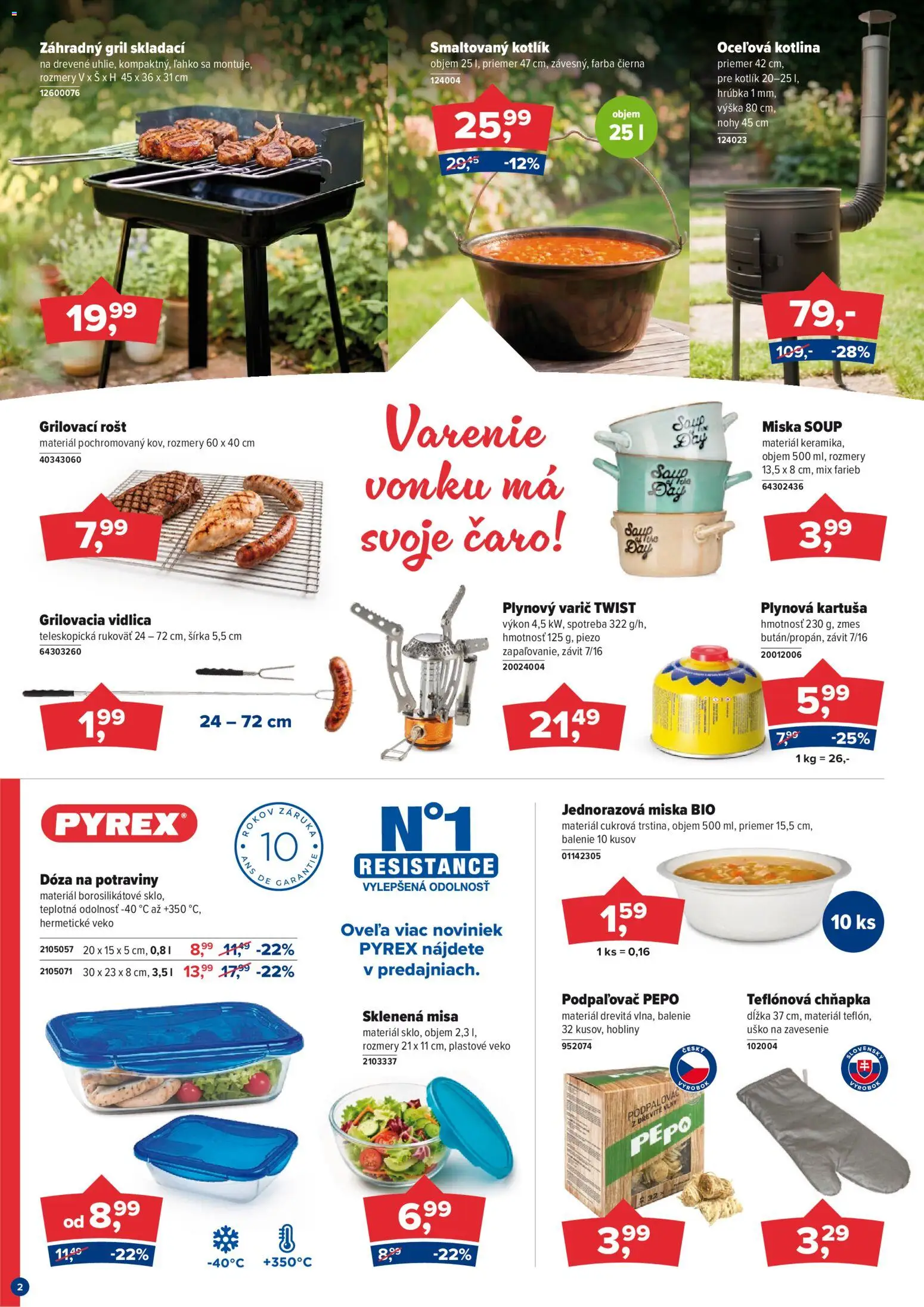 Nové Kinekus akcie – leták je platný od 01.06.2026 | Strana: 2 | Produkty: Gril, Varič, Rošt