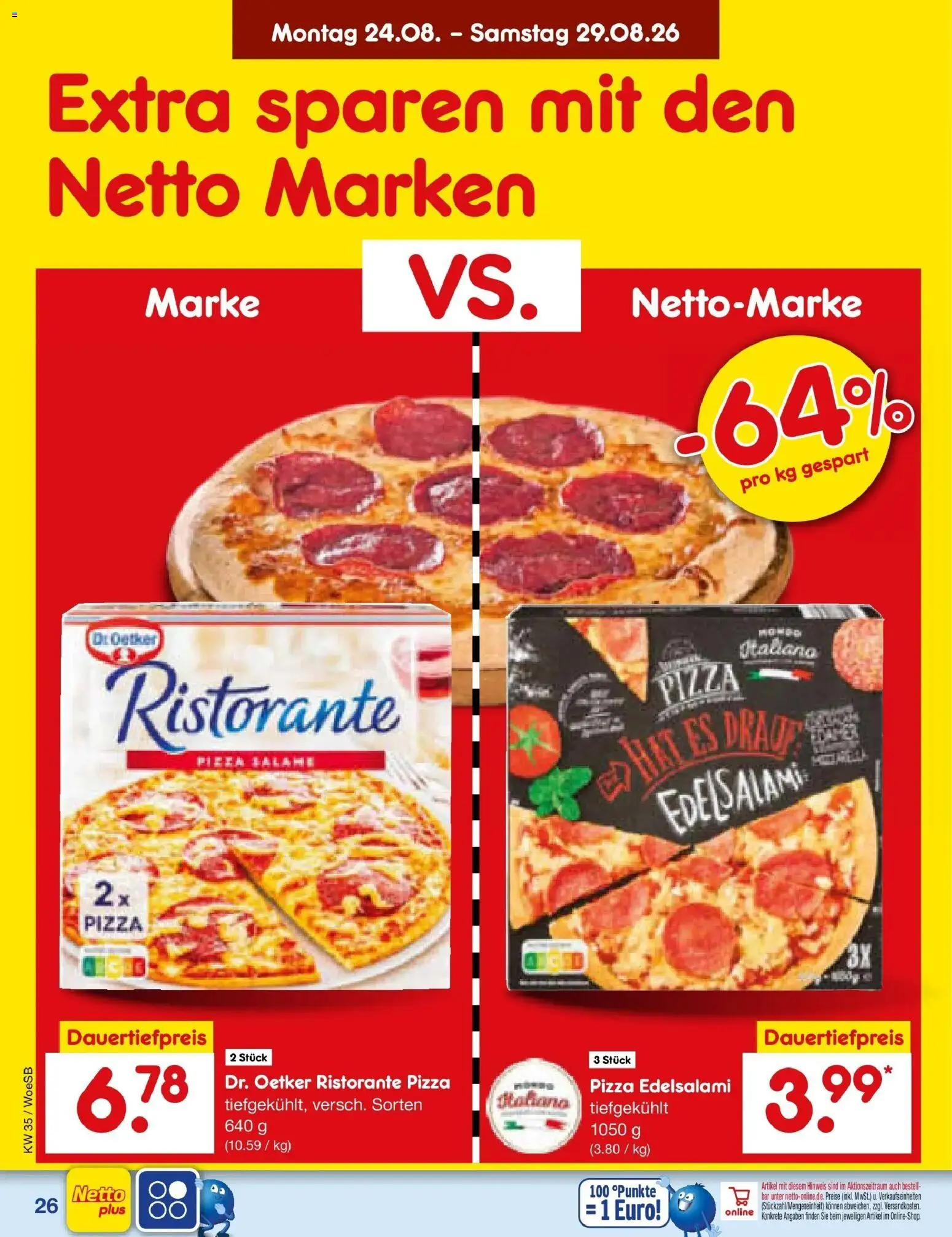 Netto Marken-Discount Prospekt Gemmingen (ab 24.08.2026) » Angebote | Seite: 38 | Produkte: Ristorante, Pizza