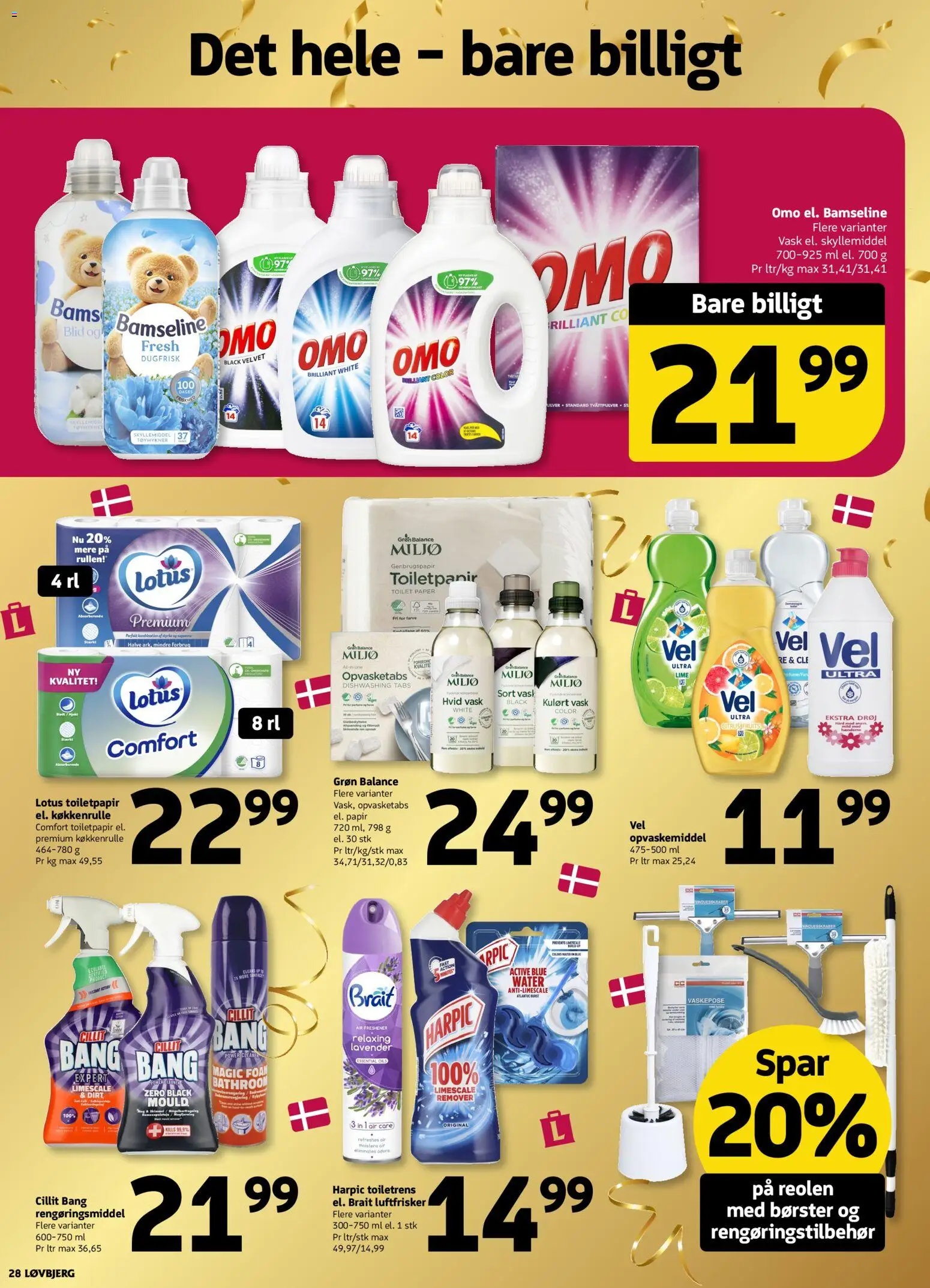 Løvbjerg tilbudsavis – gyldig fra 02/10/2026 | Side: 28 | Produkter: Skyllemiddel, Opvaskemiddel, Lime, Toilet