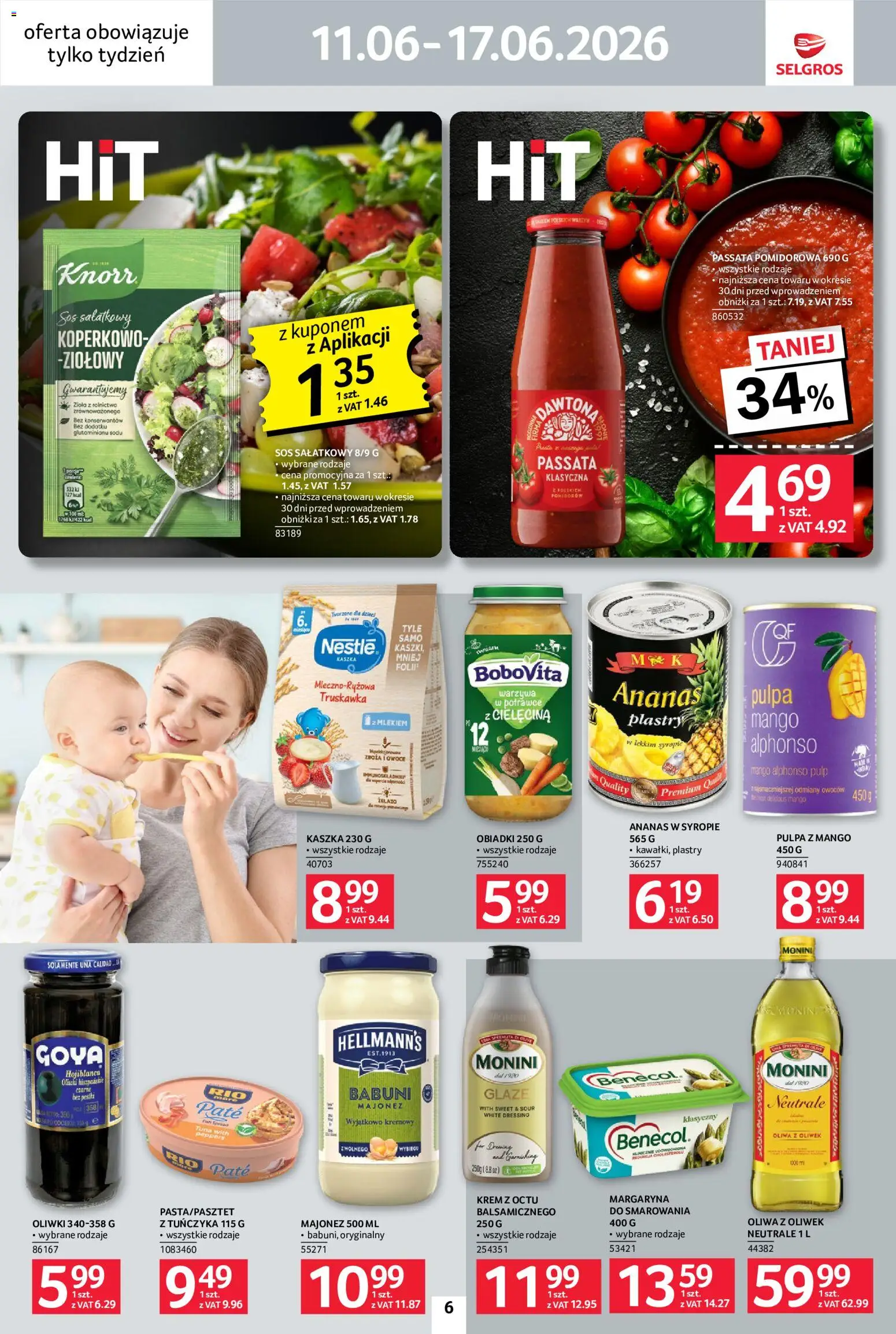 Selgros cash&carry gazetka - Jeszcze więcej super promocji od 11.06.2026 | Strona: 6 | Produkty: Mango, Margaryna, Pulpa z mango, Majonez