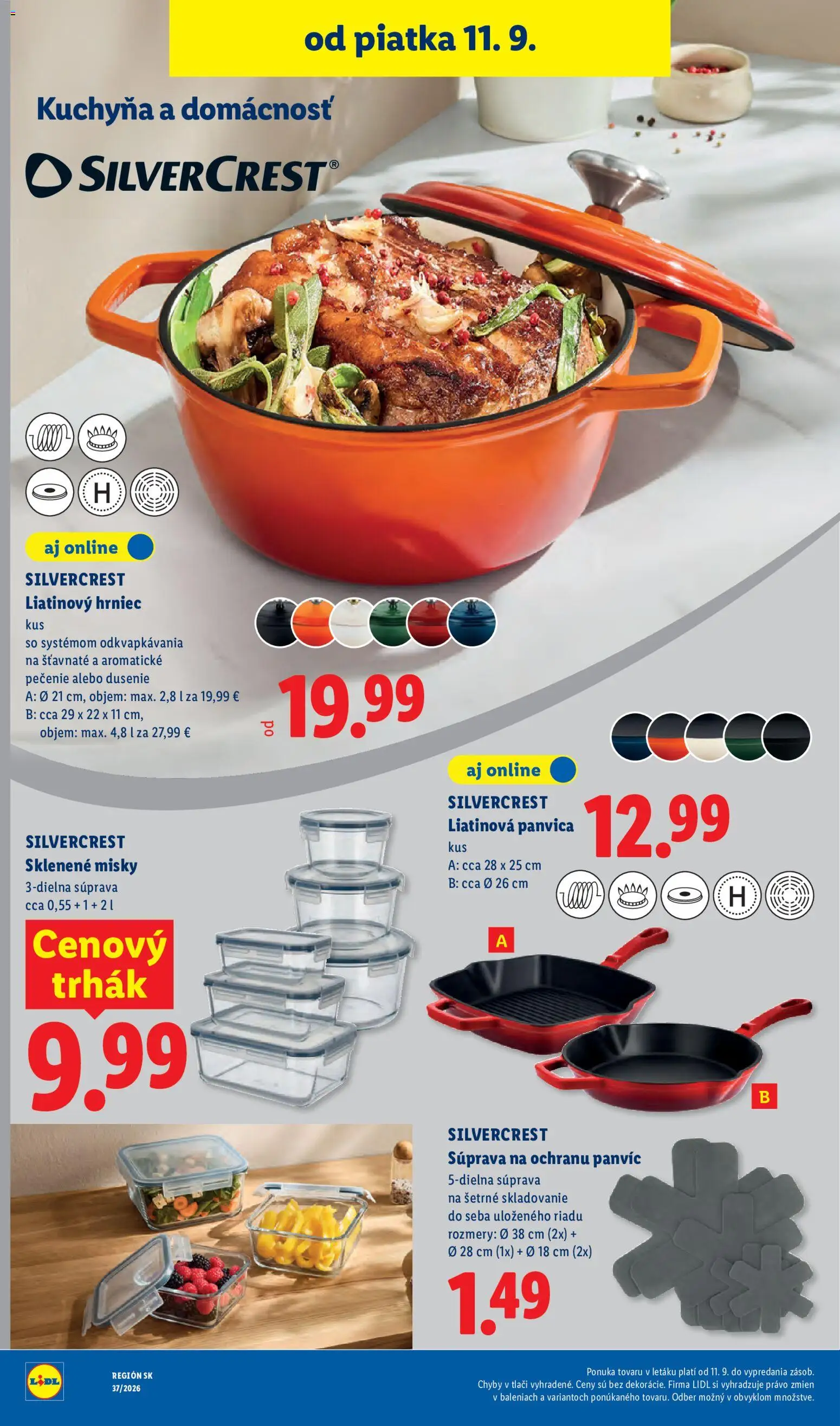 Nové Lidl akcie – leták je platný od 07.09.2026 | Strana: 90 | Produkty: Kuchyňa, Panvica