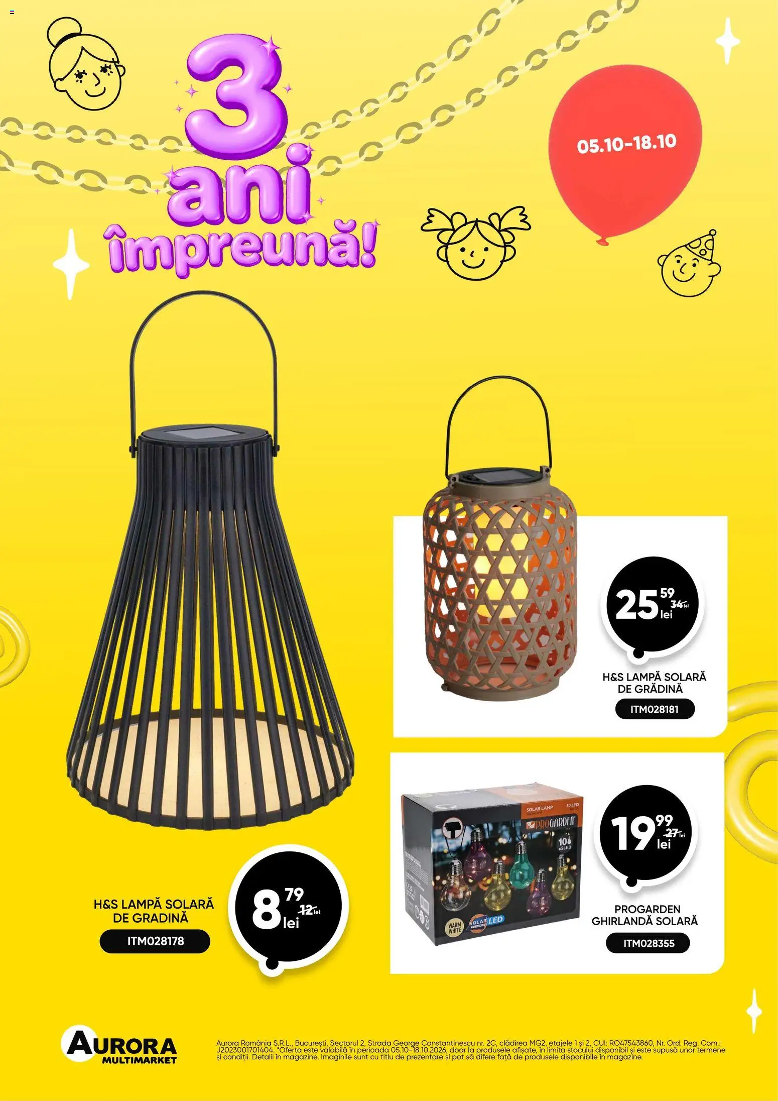 Noul catalog Aurora Multimarket – valabil de la 05.10.2026 | Pagină: 11 | Produse: Gradina, Solara, LED, Lampă