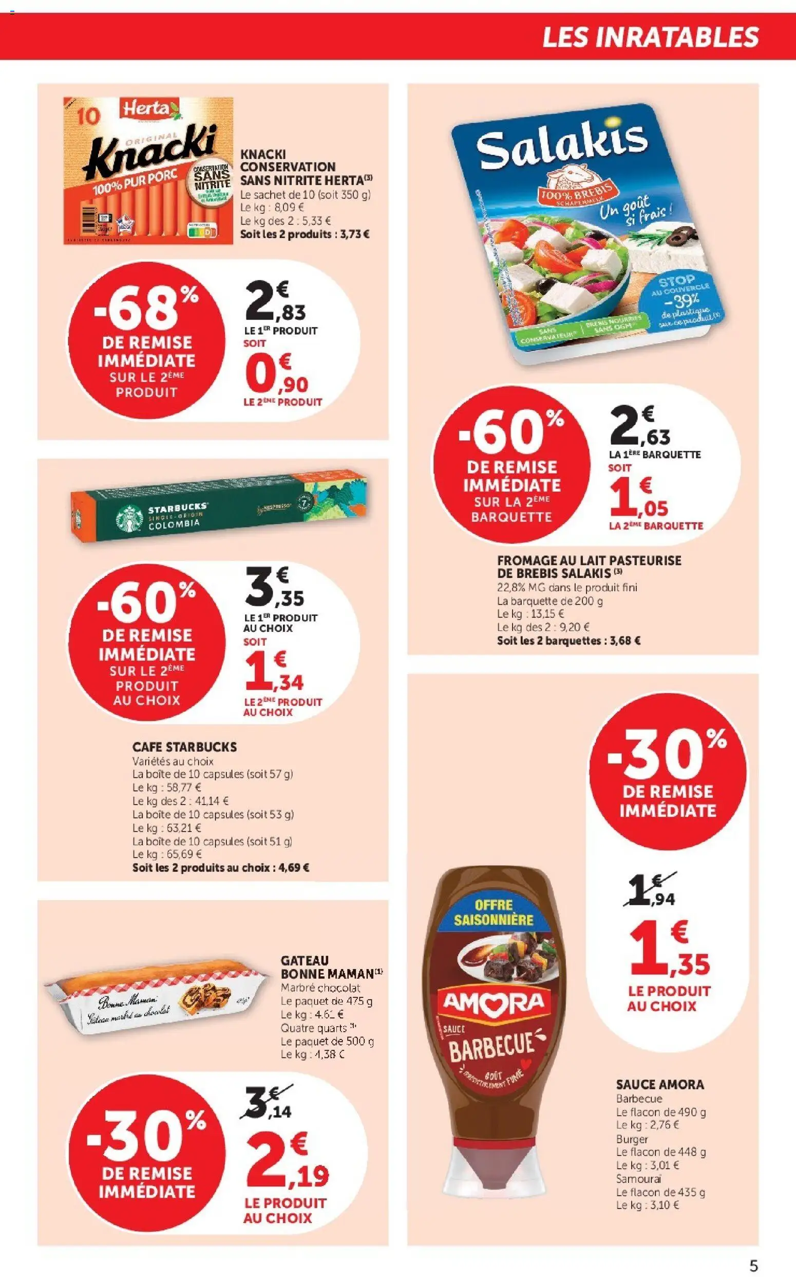 {H1} | Page: 5 | Produits: Gâteau, Fromage, Café, Porc