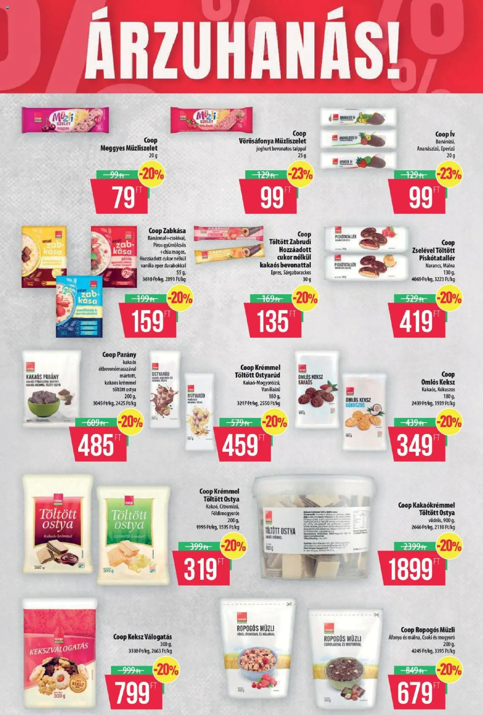 COOP Szolnok akciós ujság - amely érvényes a következő dátumtól: 2026.10.08. | Oldal: 7 | Termékek: Szelet, Mogyoró, Joghurt, Müzliszelet