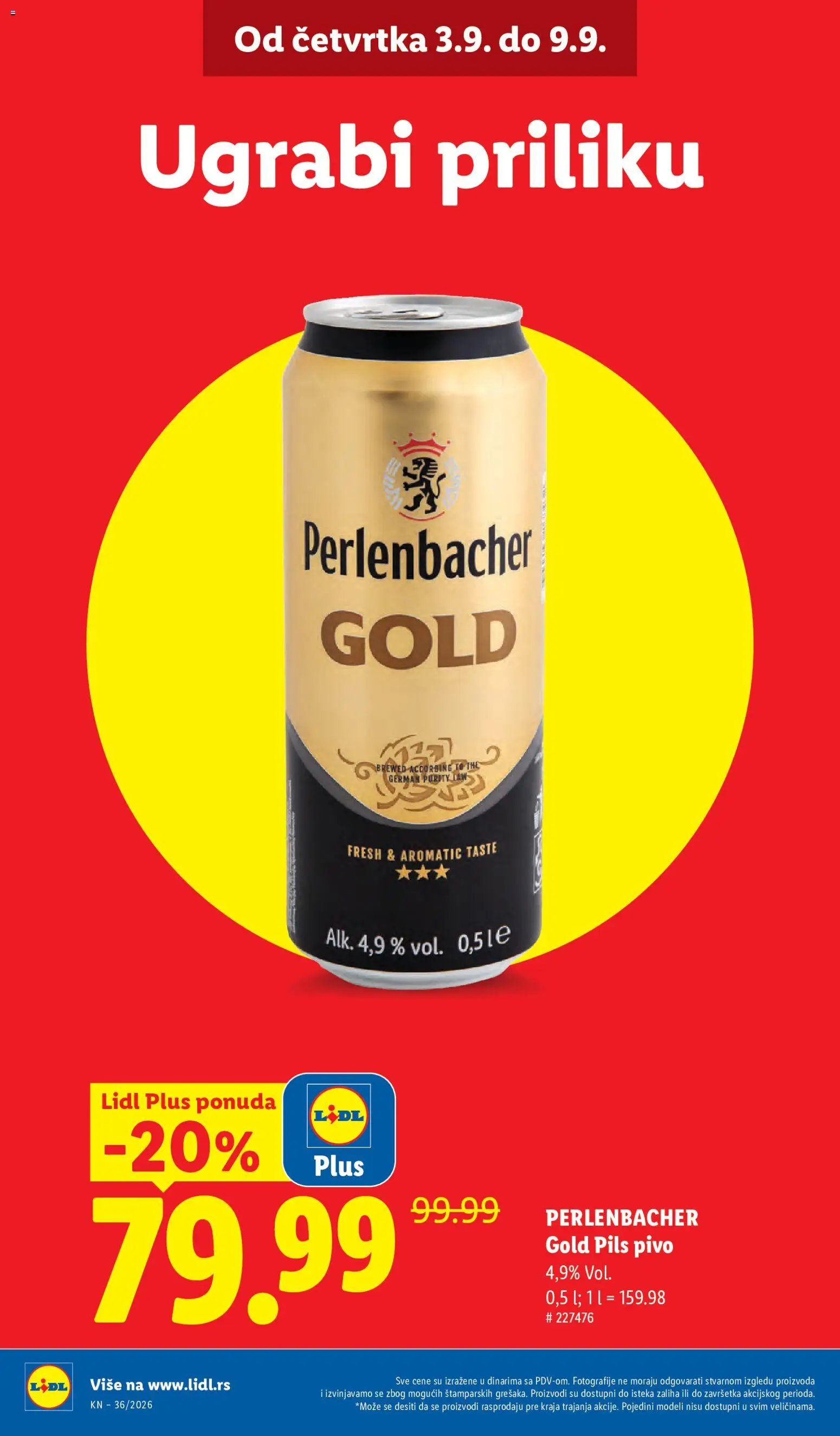 Lidl katalog - važi od 03.09.2026 | Strana: 12 | Proizvode: Pivo