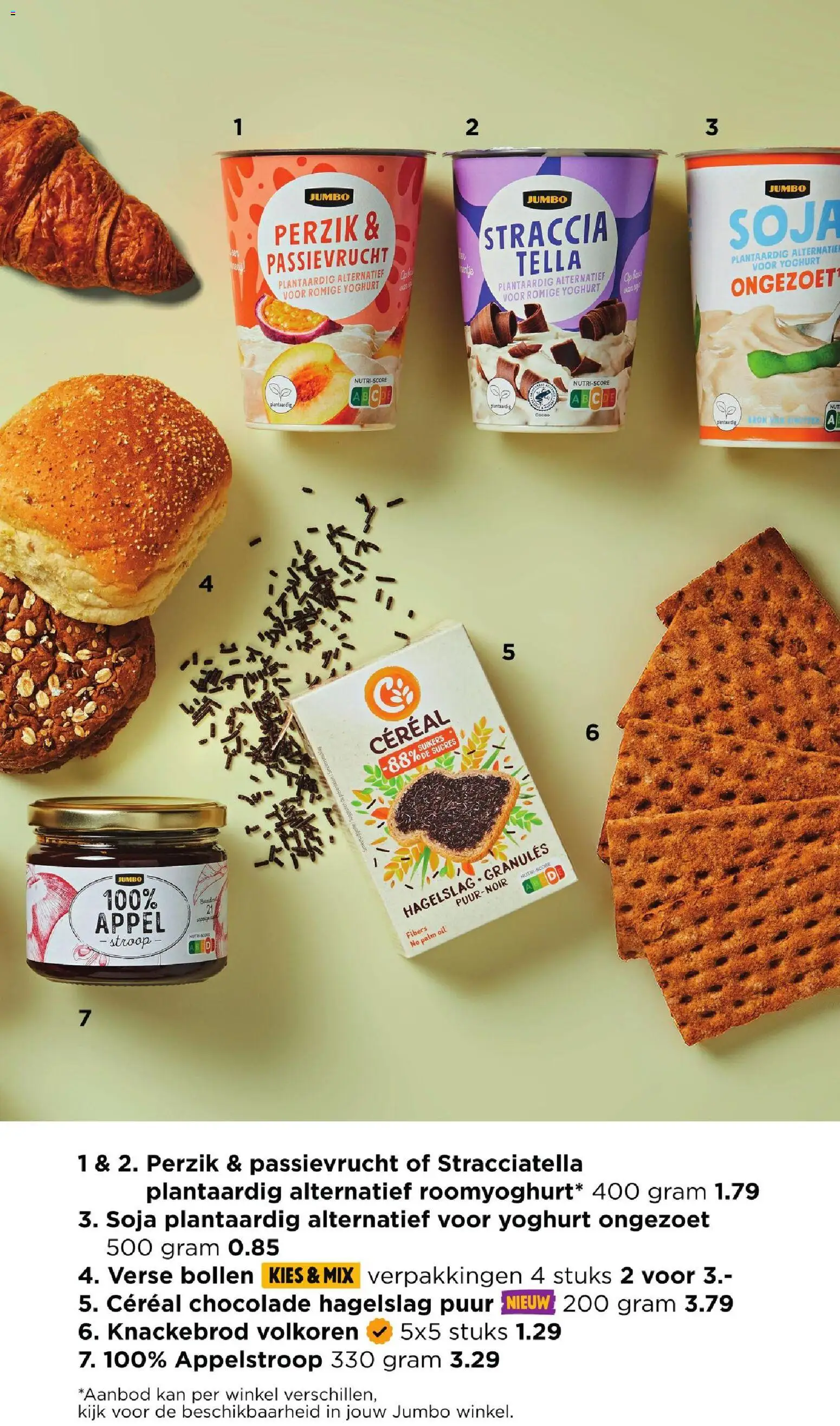 {H1} | Pagina: 6 | Producten: Chocolade, Romige yoghurt, Knäckebröd, Appel